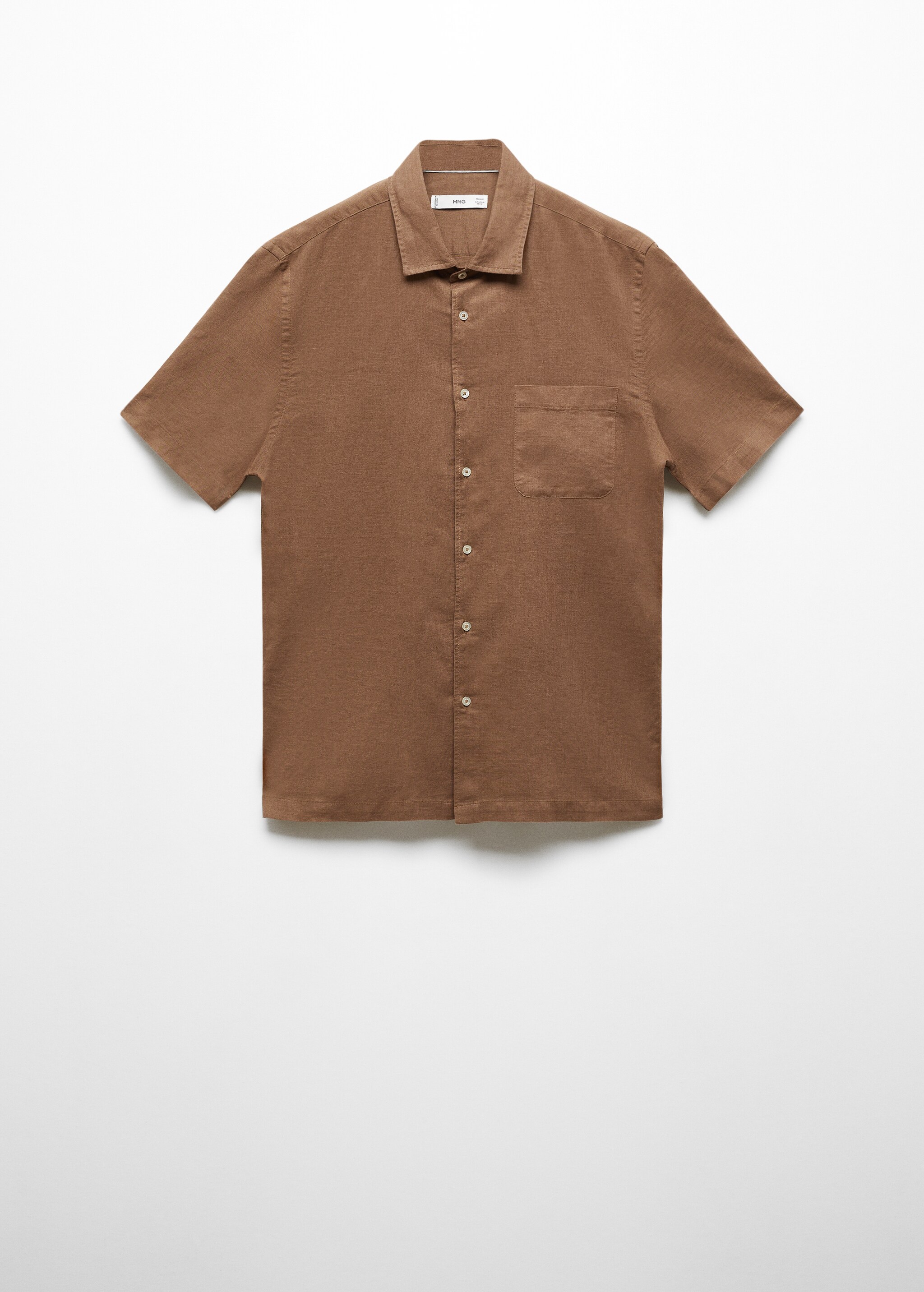 Regular-fit linen shirt with pocket - Article without model