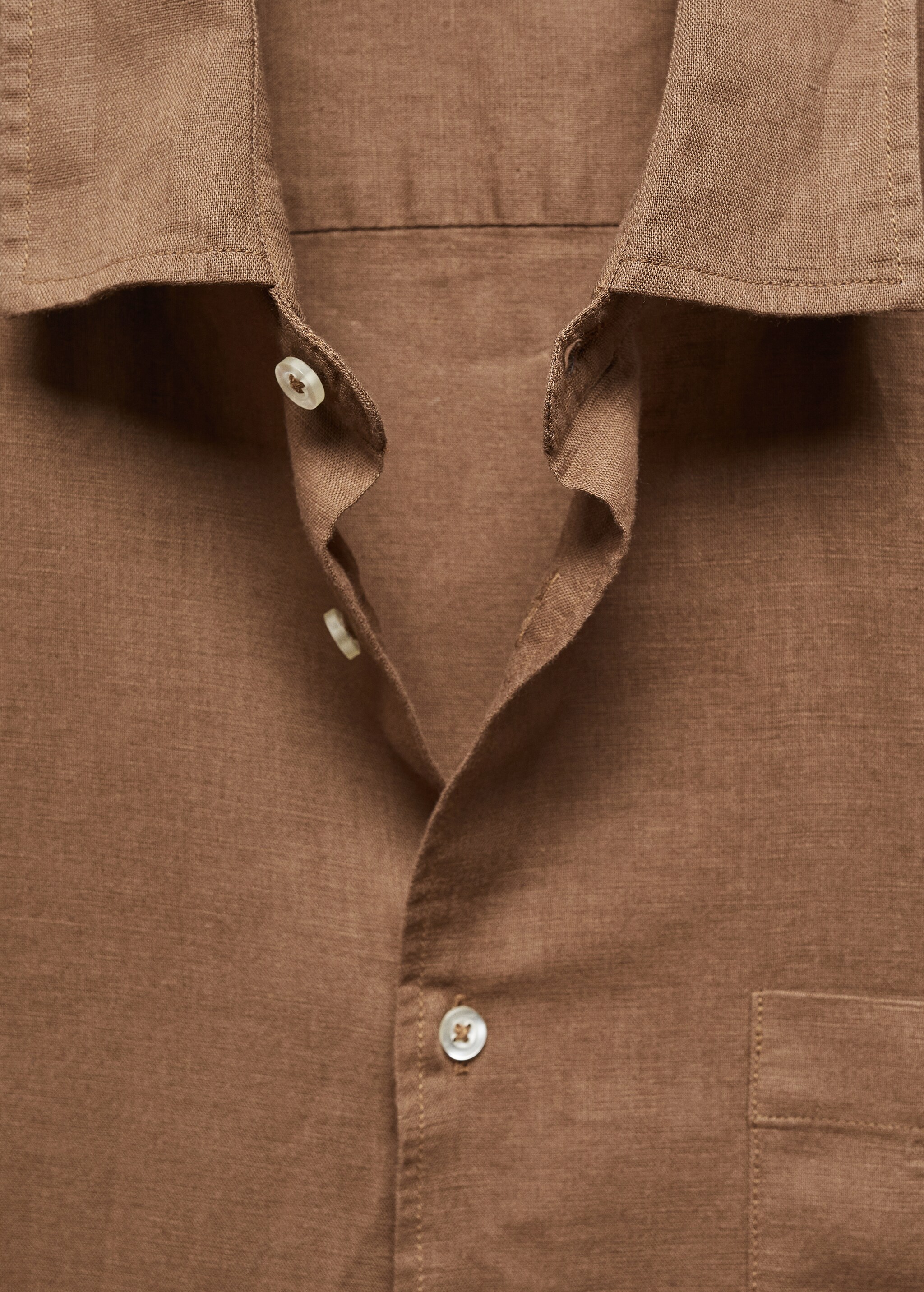 Regular-fit linen shirt with pocket - Details of the article 8