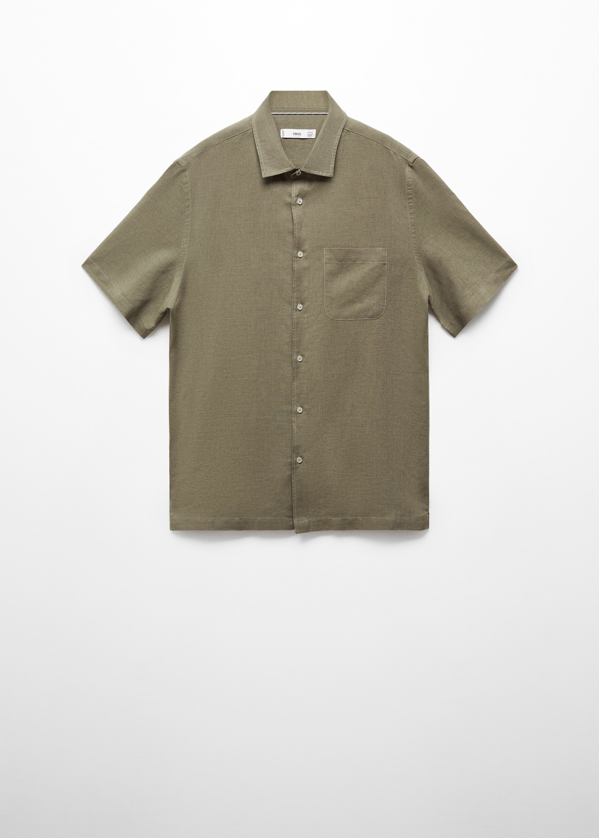 Regular fit linen pocket shirt - Article without model