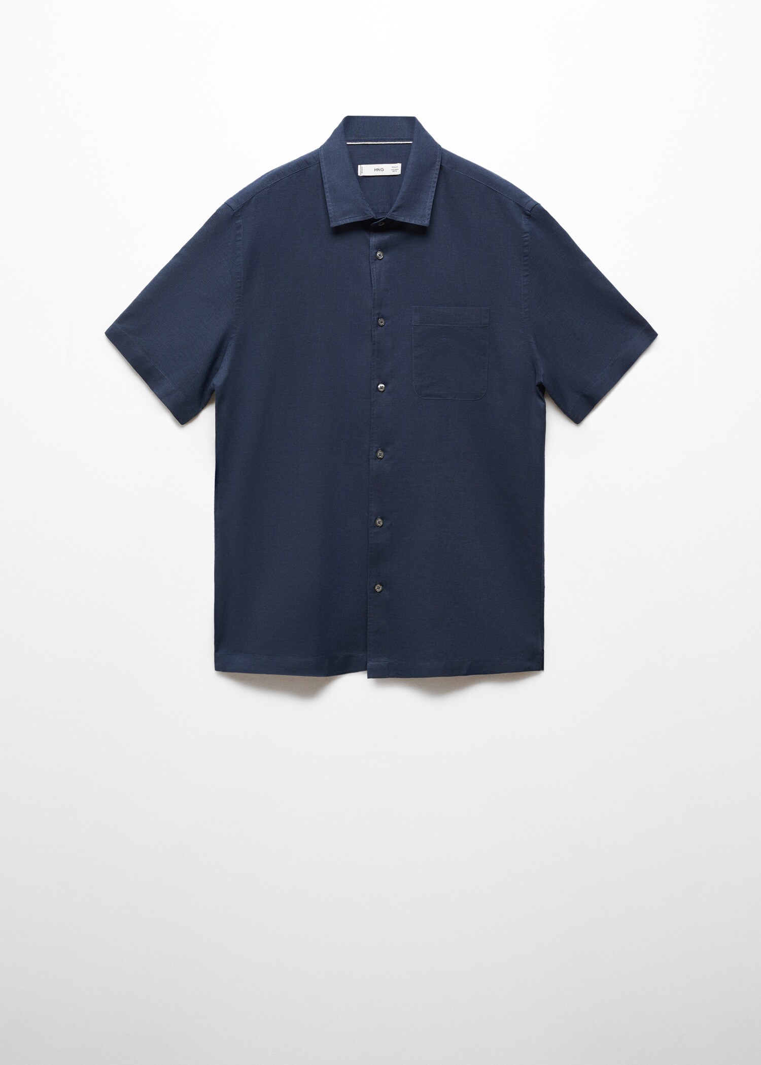 Regular-fit linen shirt with pocket - Article without model