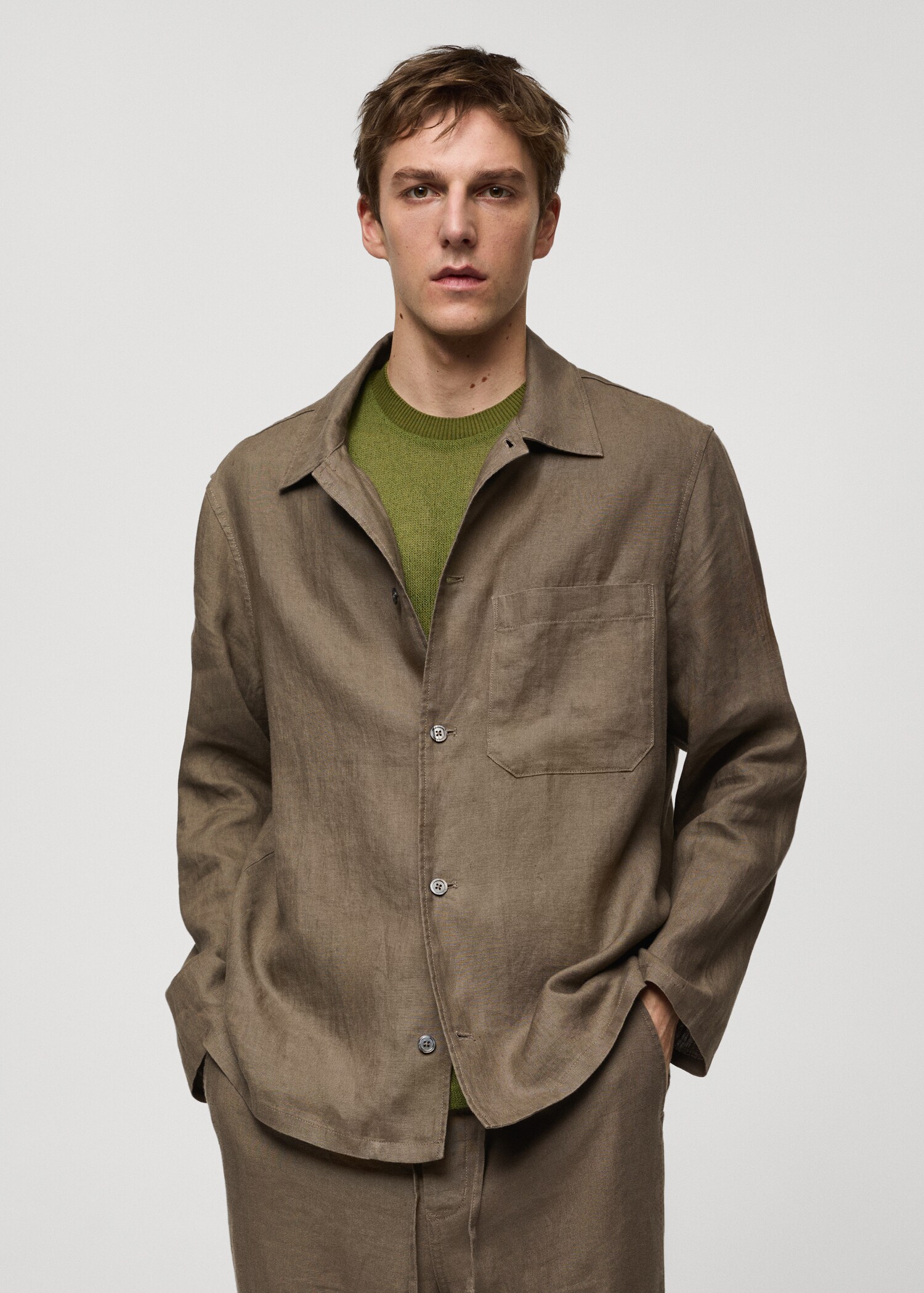 Surchemise regular-fit 100 % lin - Plan moyen