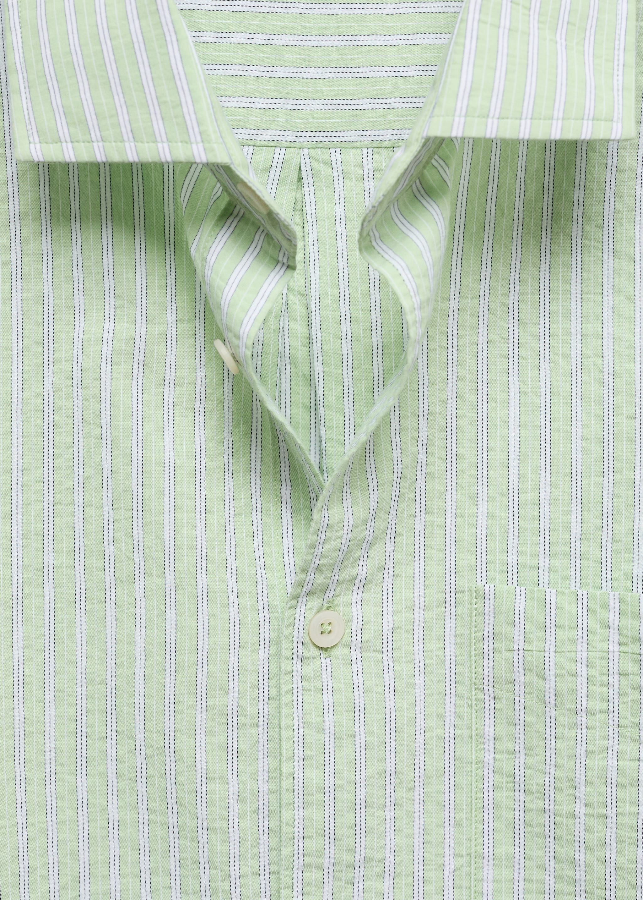 Gestreept seersucker katoenen classic-fit overhemd - Detail van het artikel 8