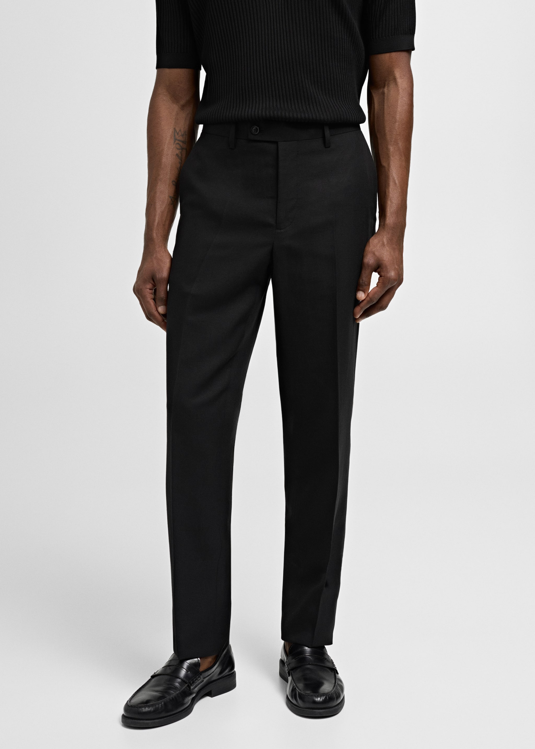 Linen lyocell suit trousers - Medium plane