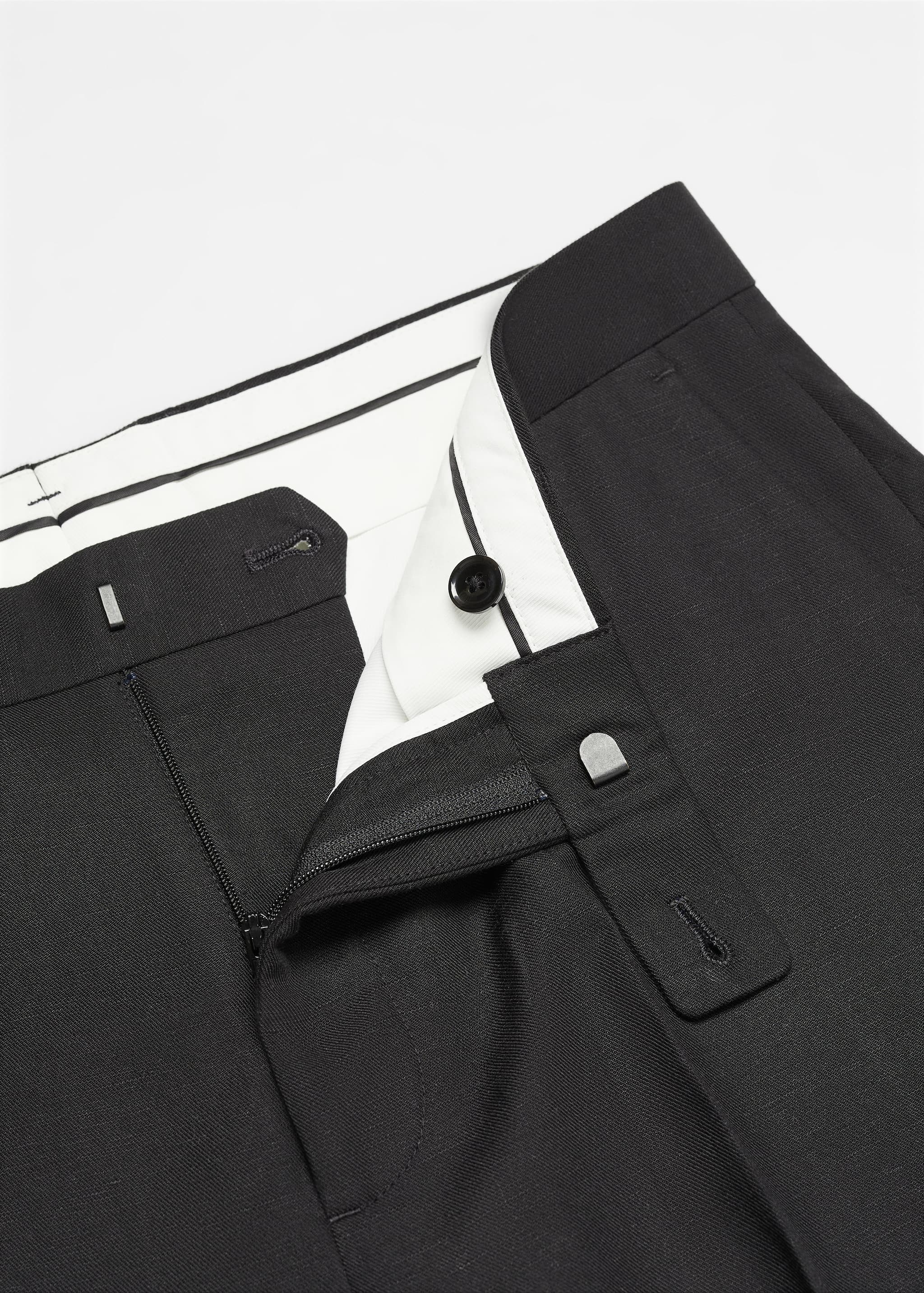 Linen lyocell suit trousers - Details of the article 8