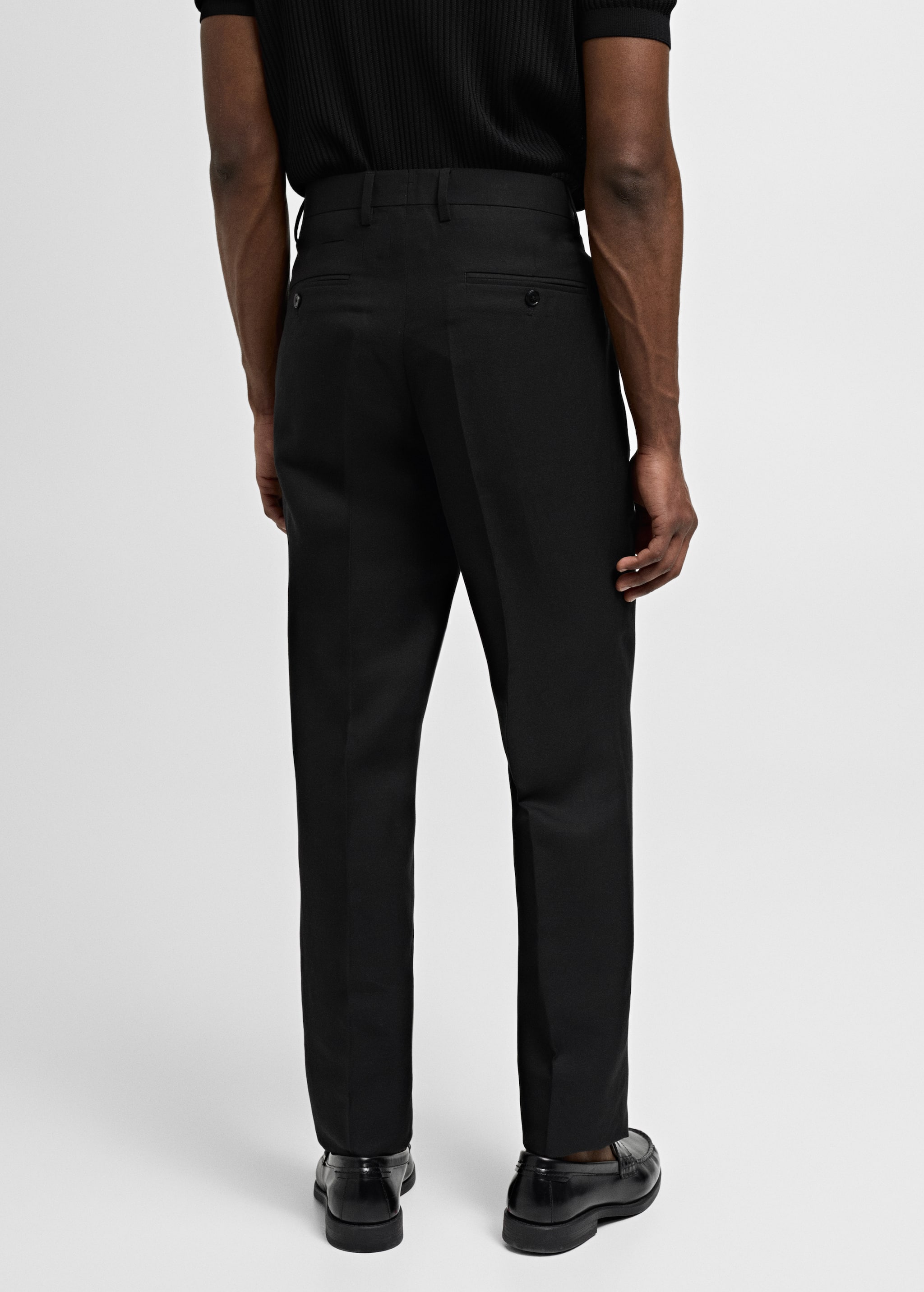 Linen lyocell suit trousers - Reverse of the article