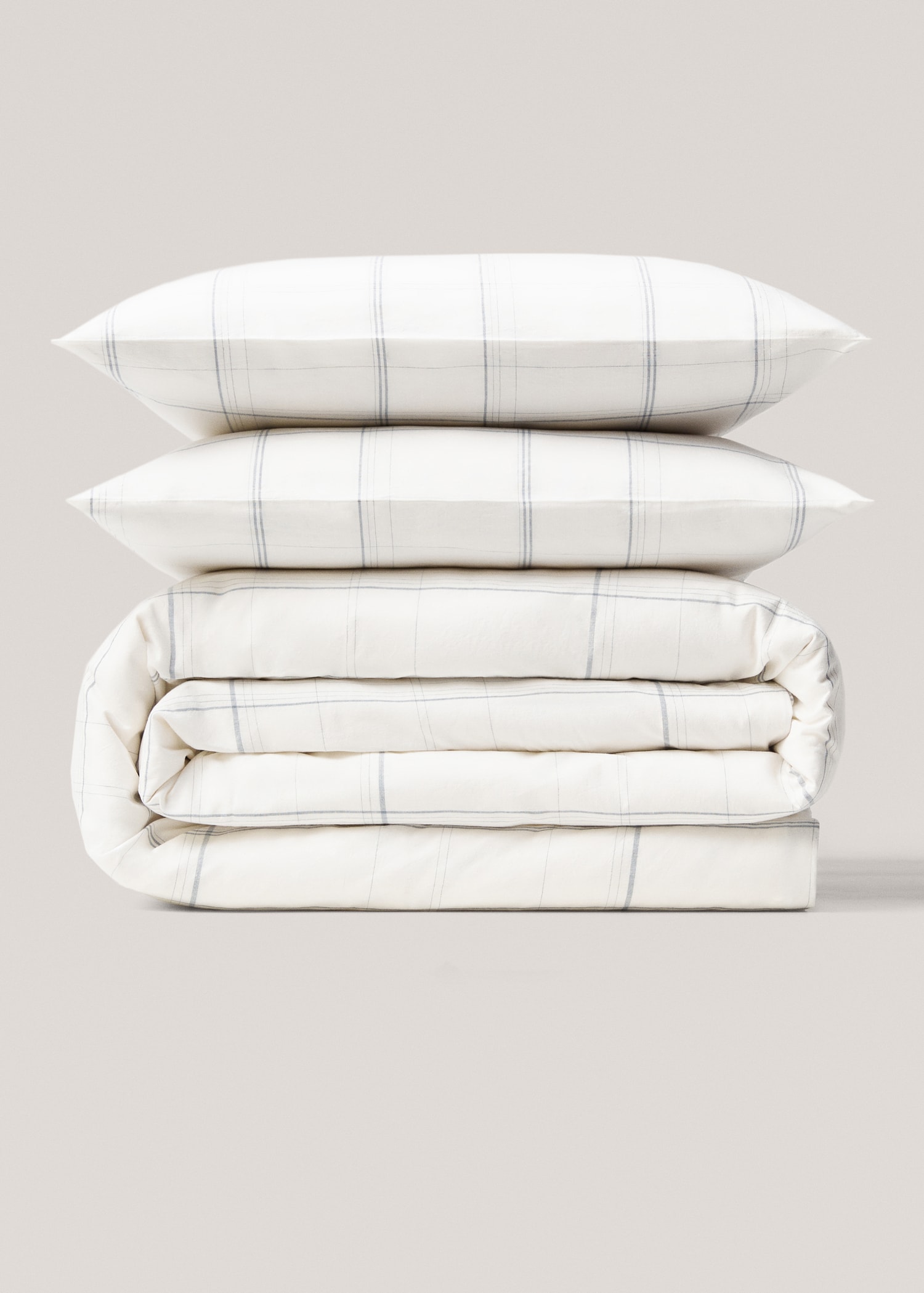 Striped cotton linen duvet cover for king bed - Article without model
