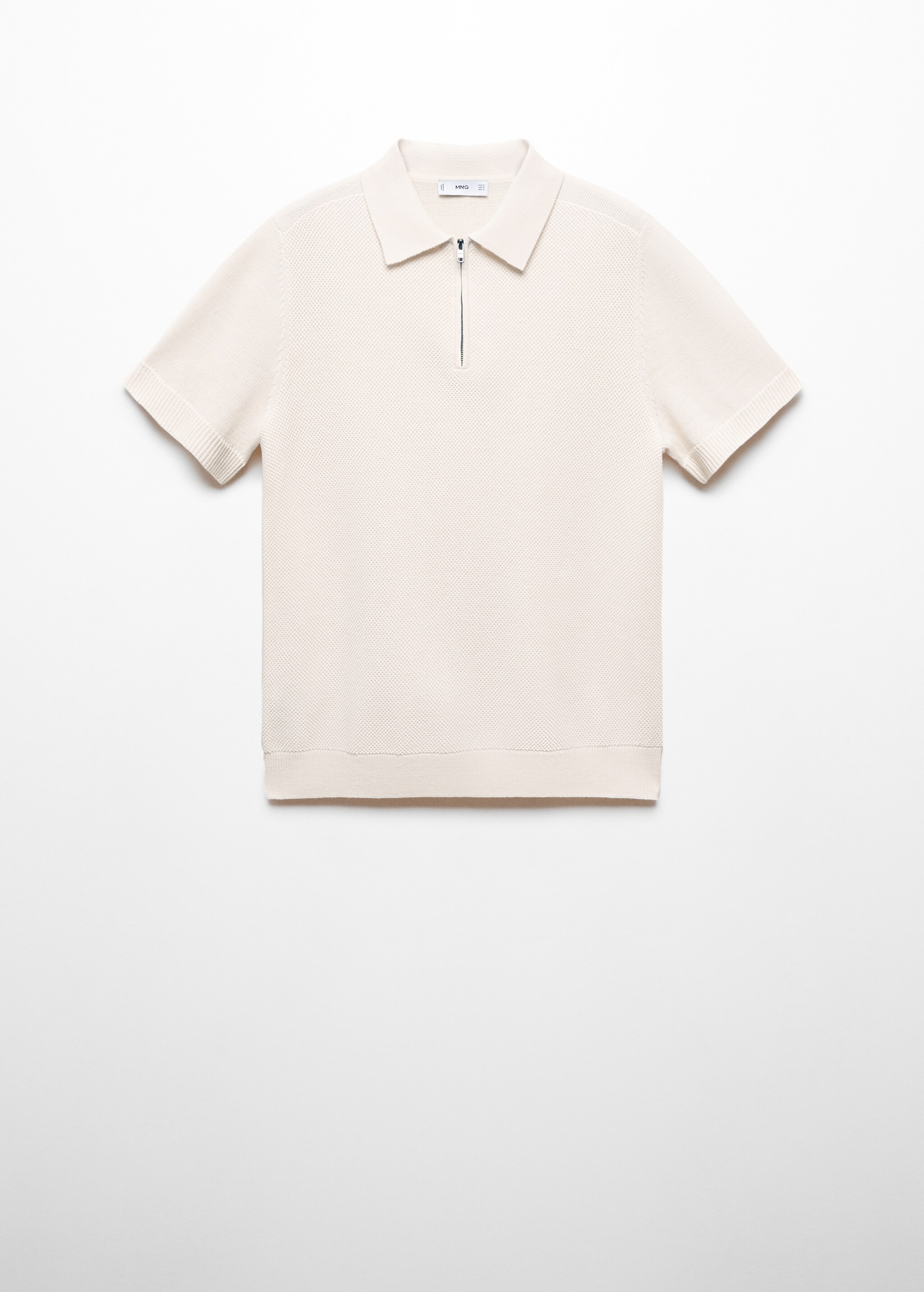 Strick-Poloshirt aus Baumwolle mit Reißverschluss - Artikel ohne Model