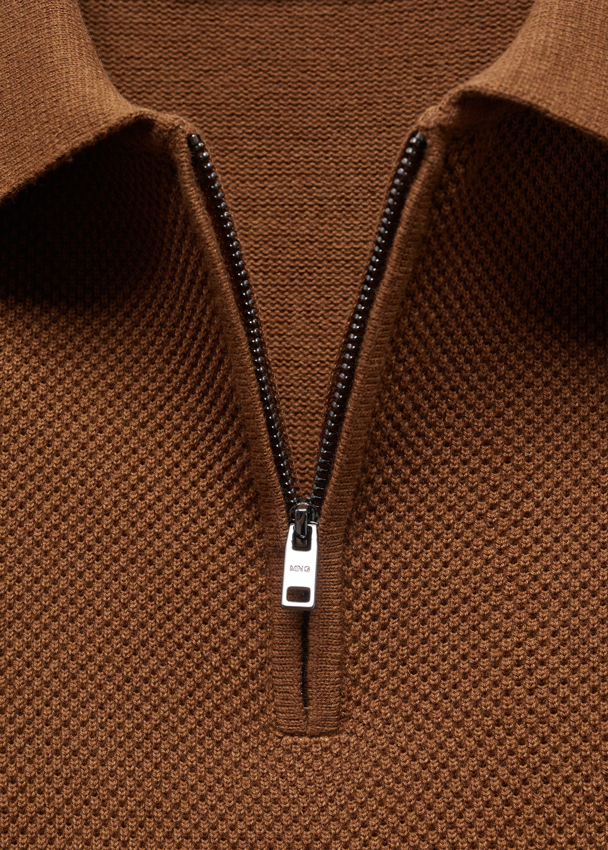 Cotton-knit polo shirt with zip - Details of the article 8