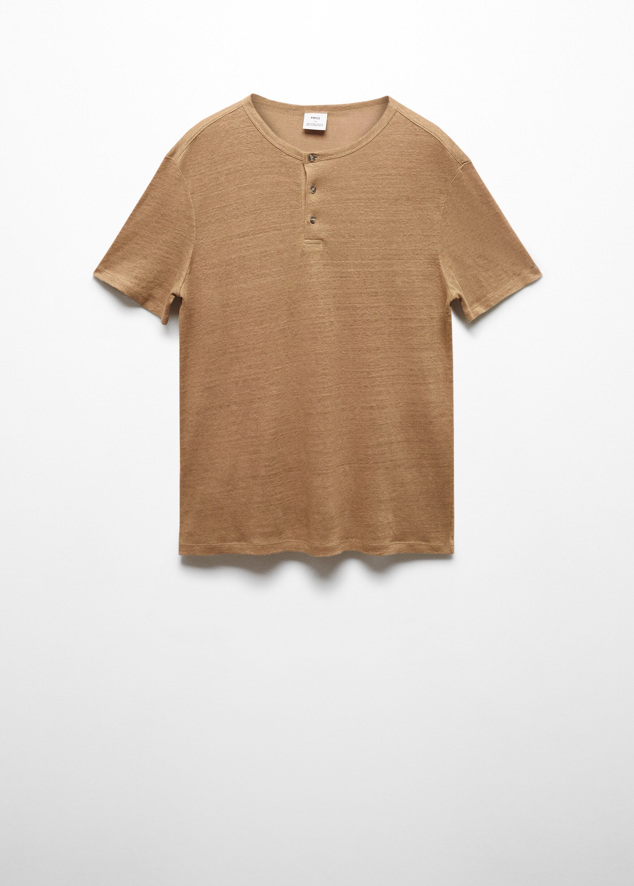 Slim-fit 100% linen t-shirt - Article without model