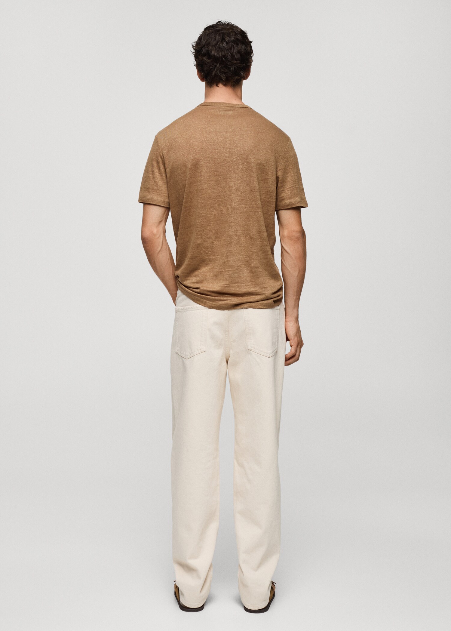 T-shirt slim fit de 100% linho - Verso do artigo