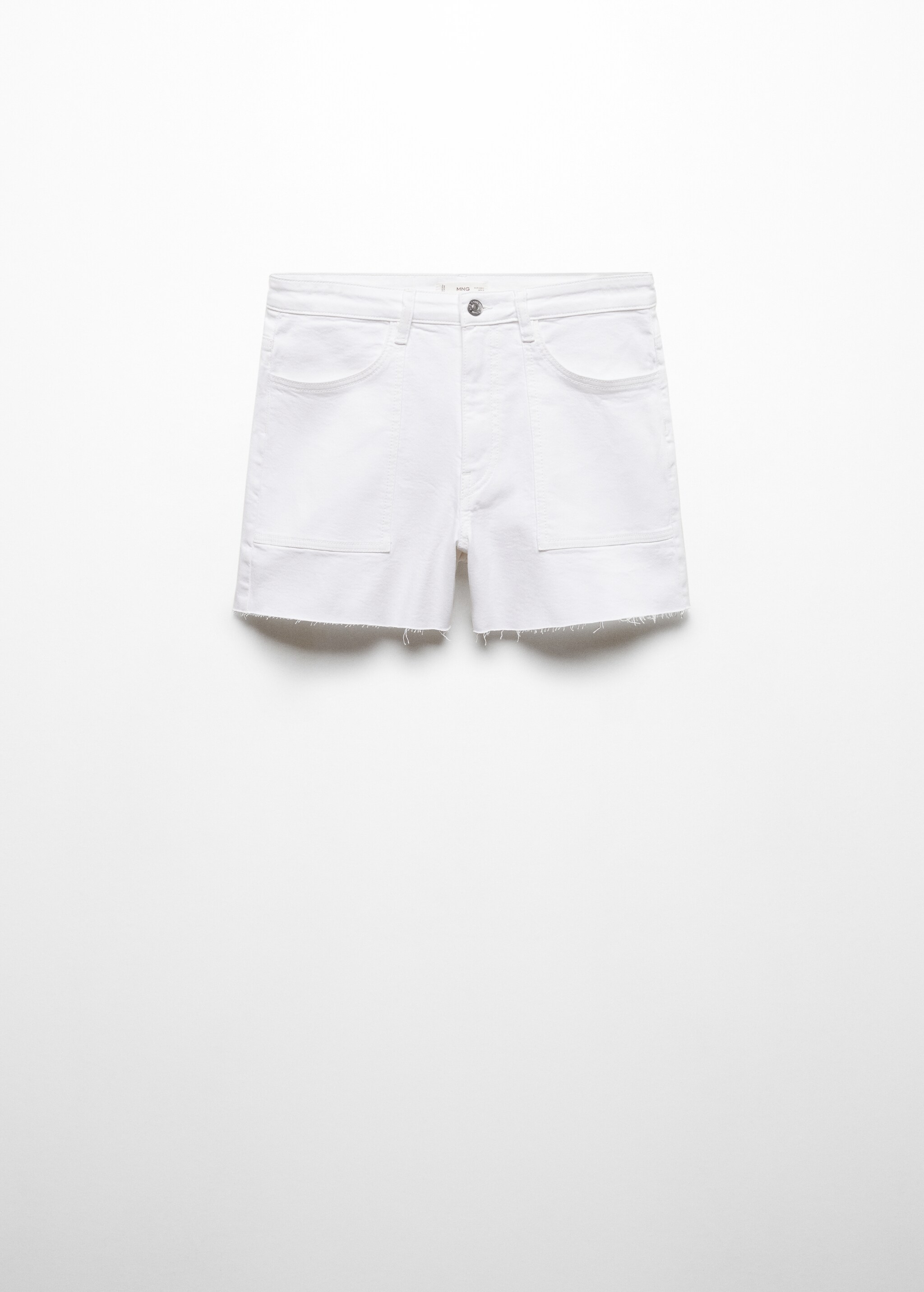 Medium-waist denim shorts - Article without model
