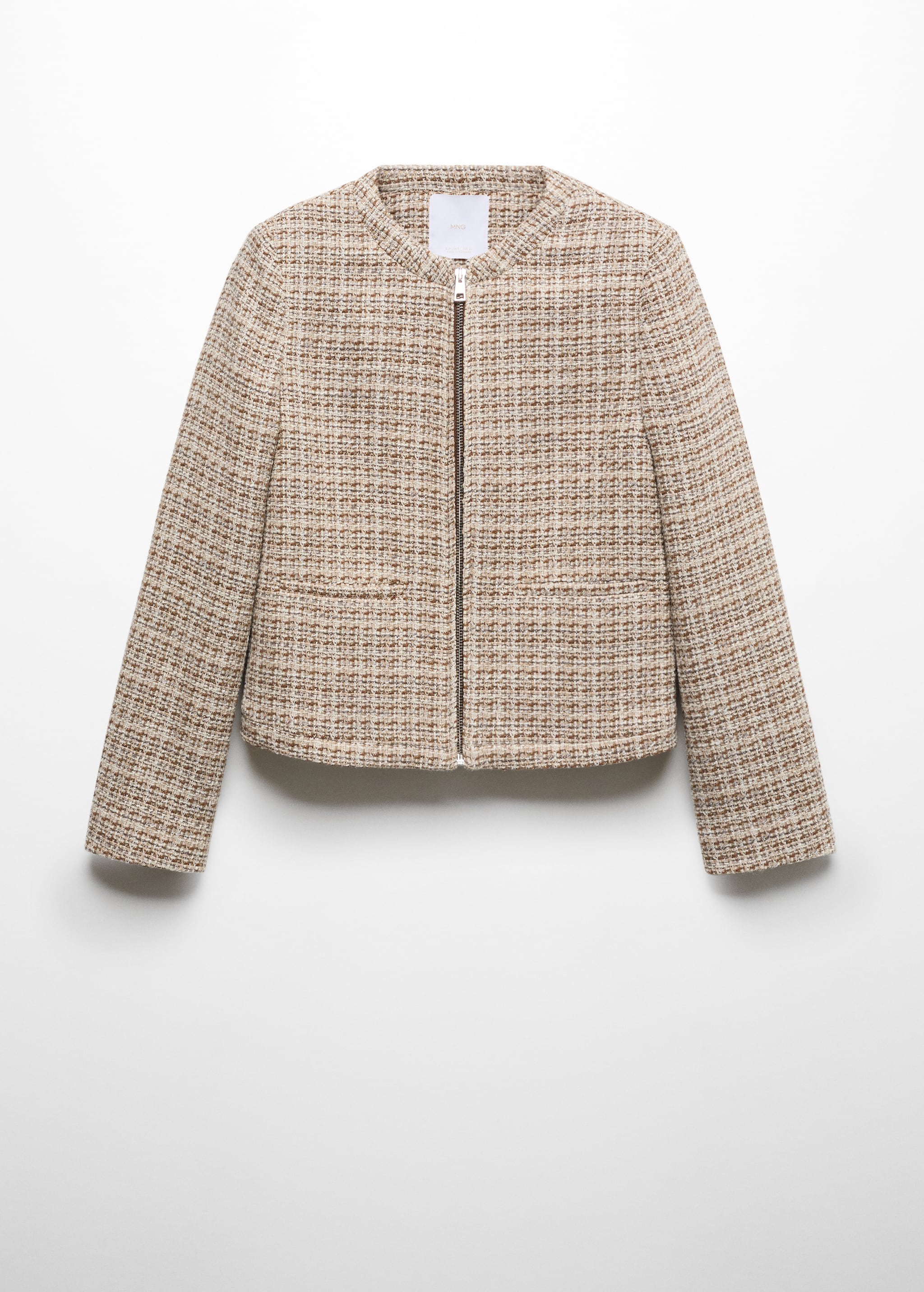 Veste tweed zippée