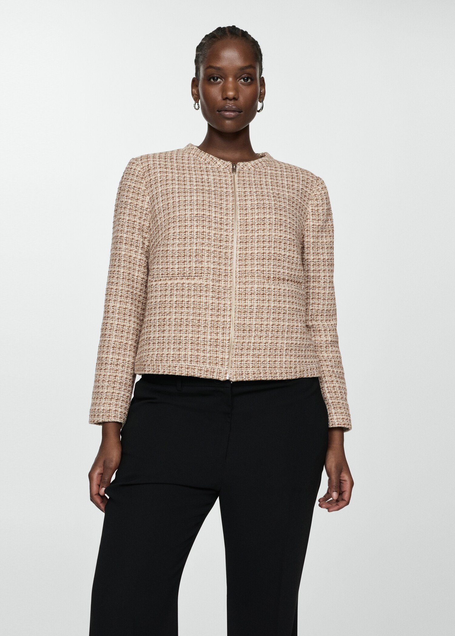 Chaqueta tweed cremallera - Detalle del artículo 5