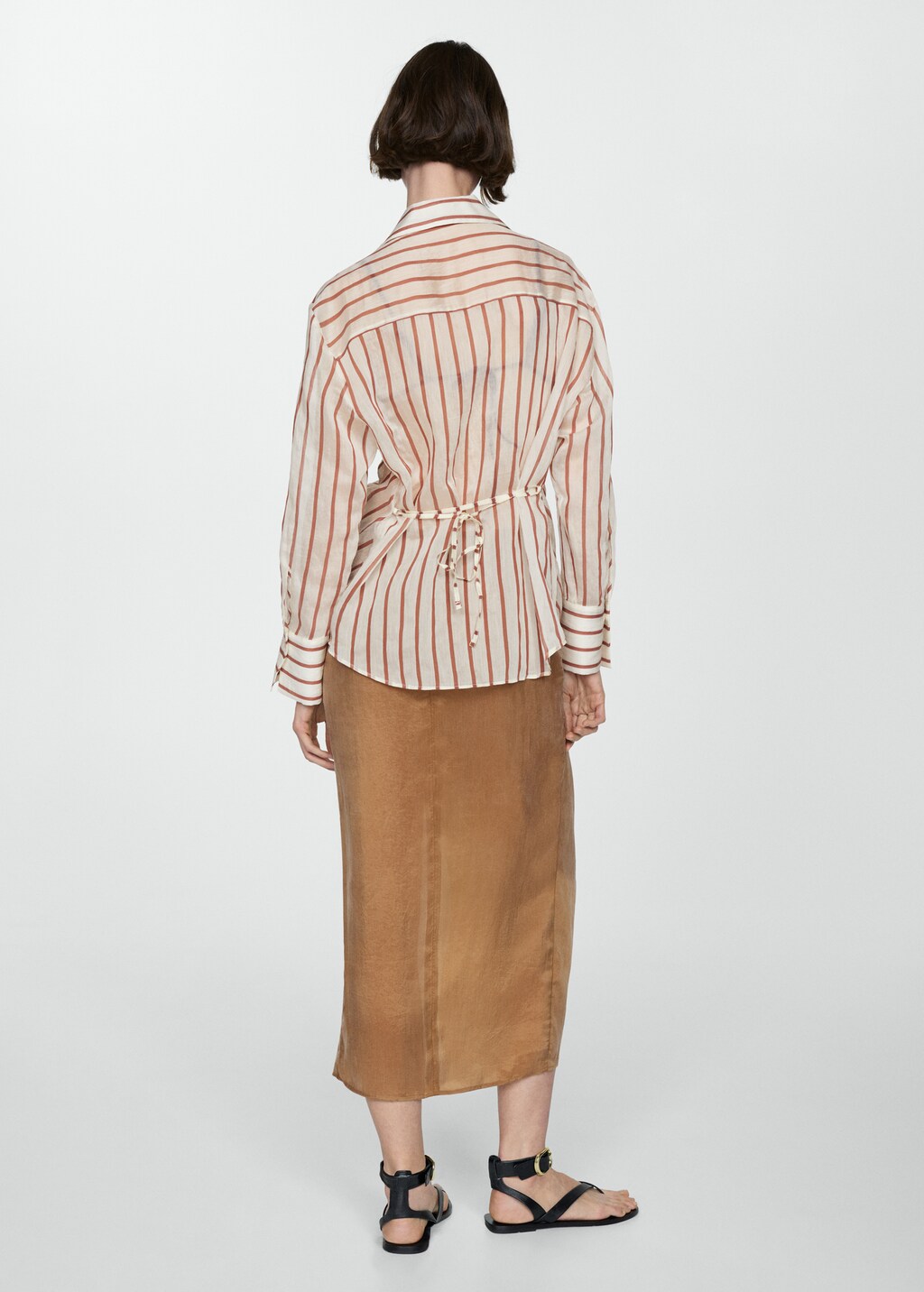 Semi-transparent striped shirt - image 3