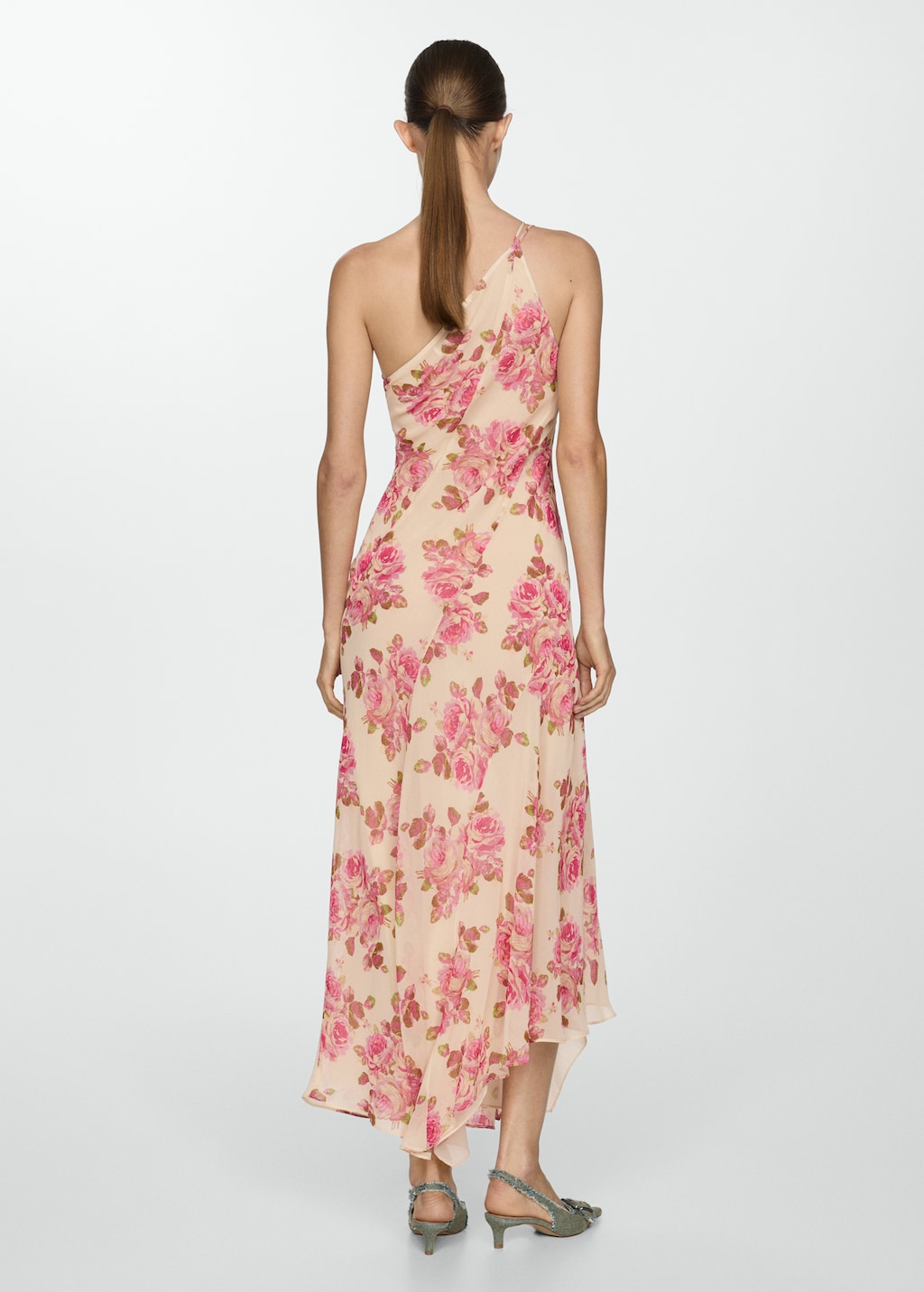 Asymmetrical floral dress - Women | MANGO Niger Asymmetrical floral dress - Women | MANGO Niger