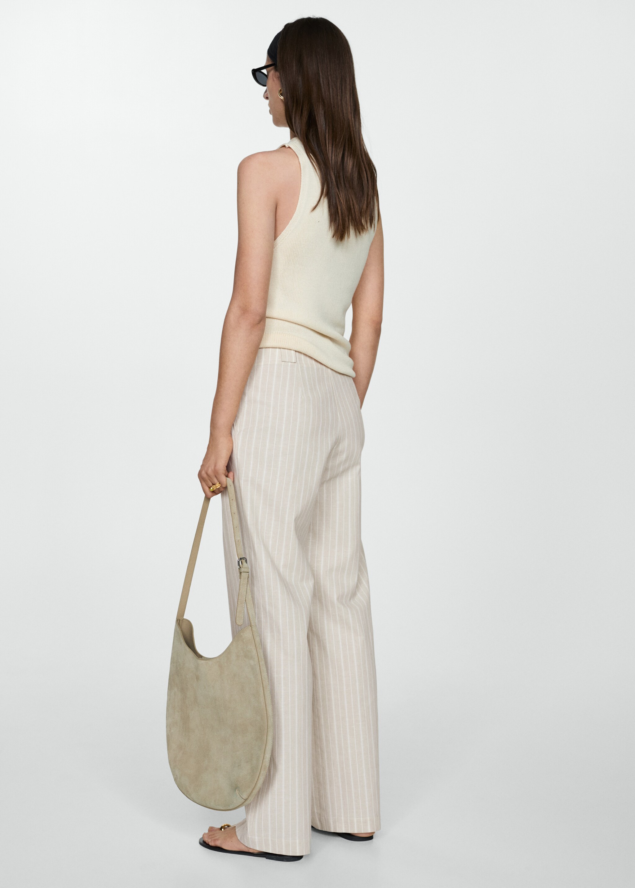 Straight striped trousers - Reverse of the article