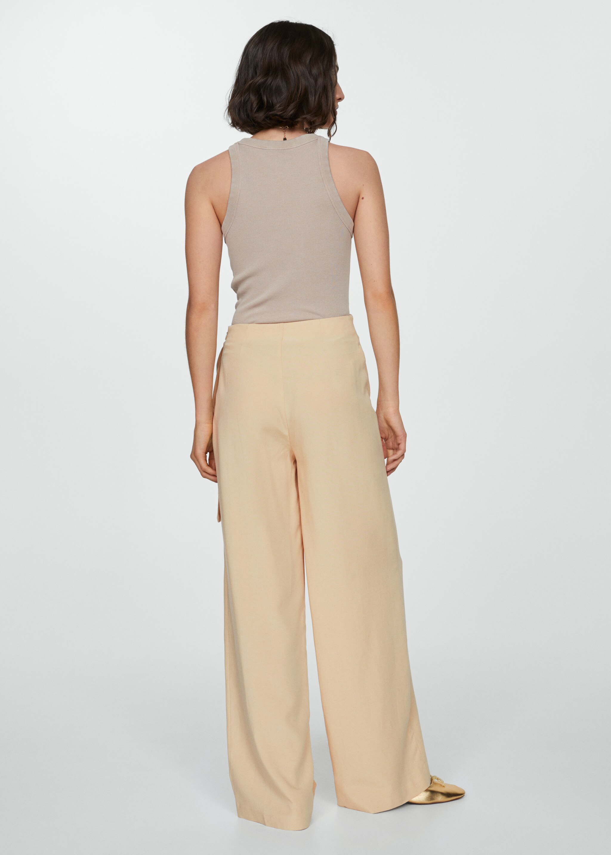 Lyocell trousers with knot detail - Reverse of the article