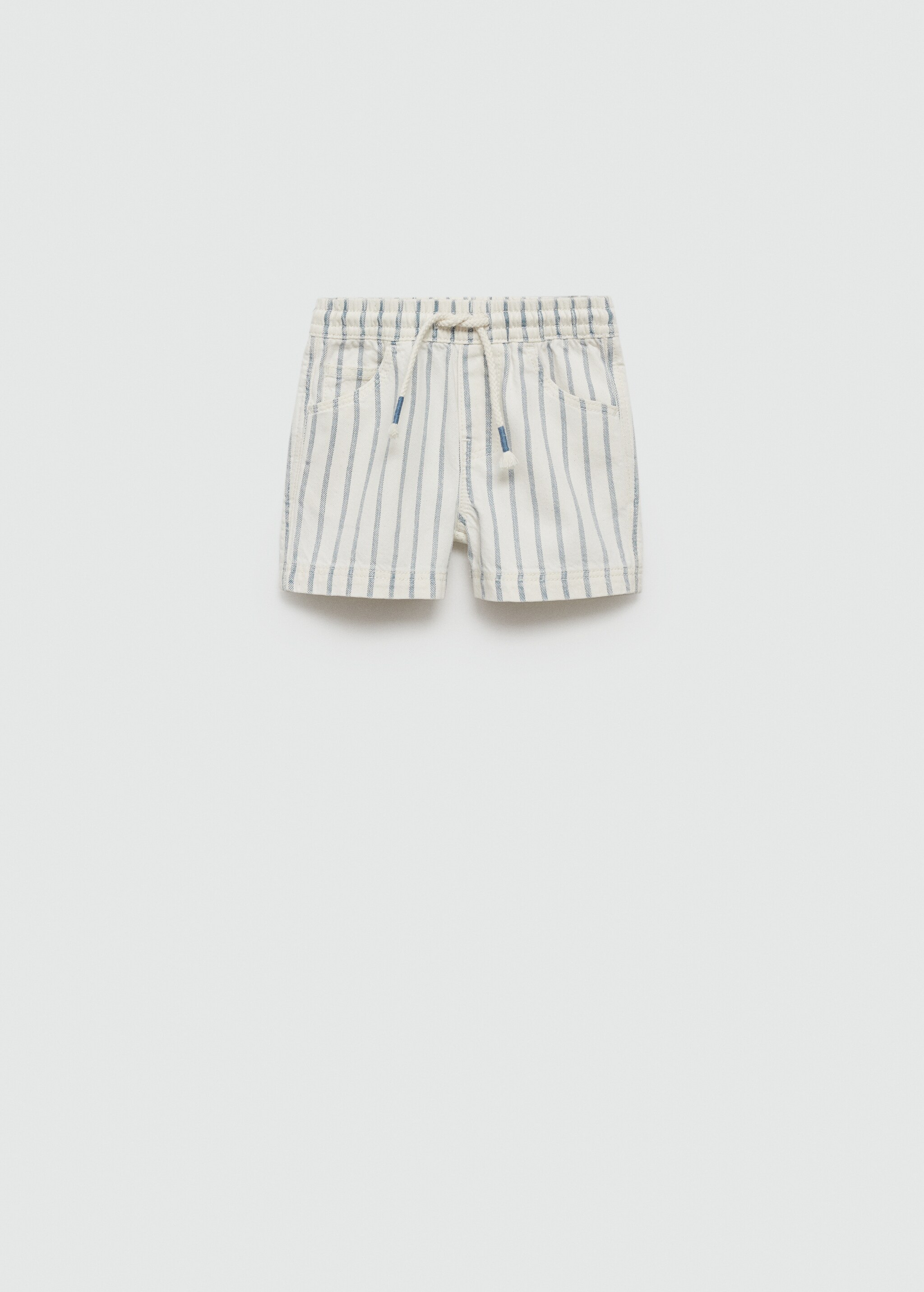 Striped cotton Bermuda shorts - Article without model
