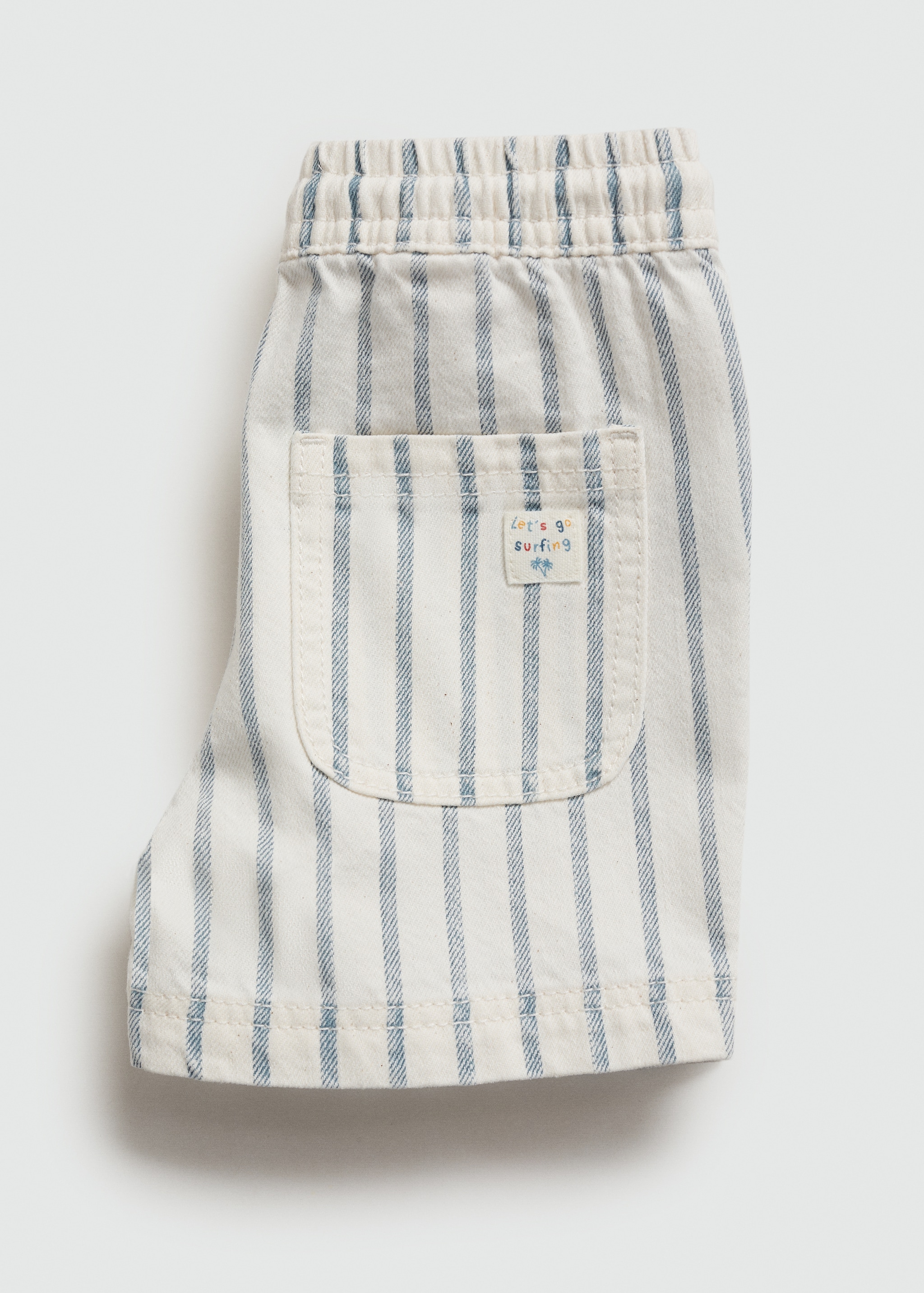 Striped cotton Bermuda shorts - Details of the article 0