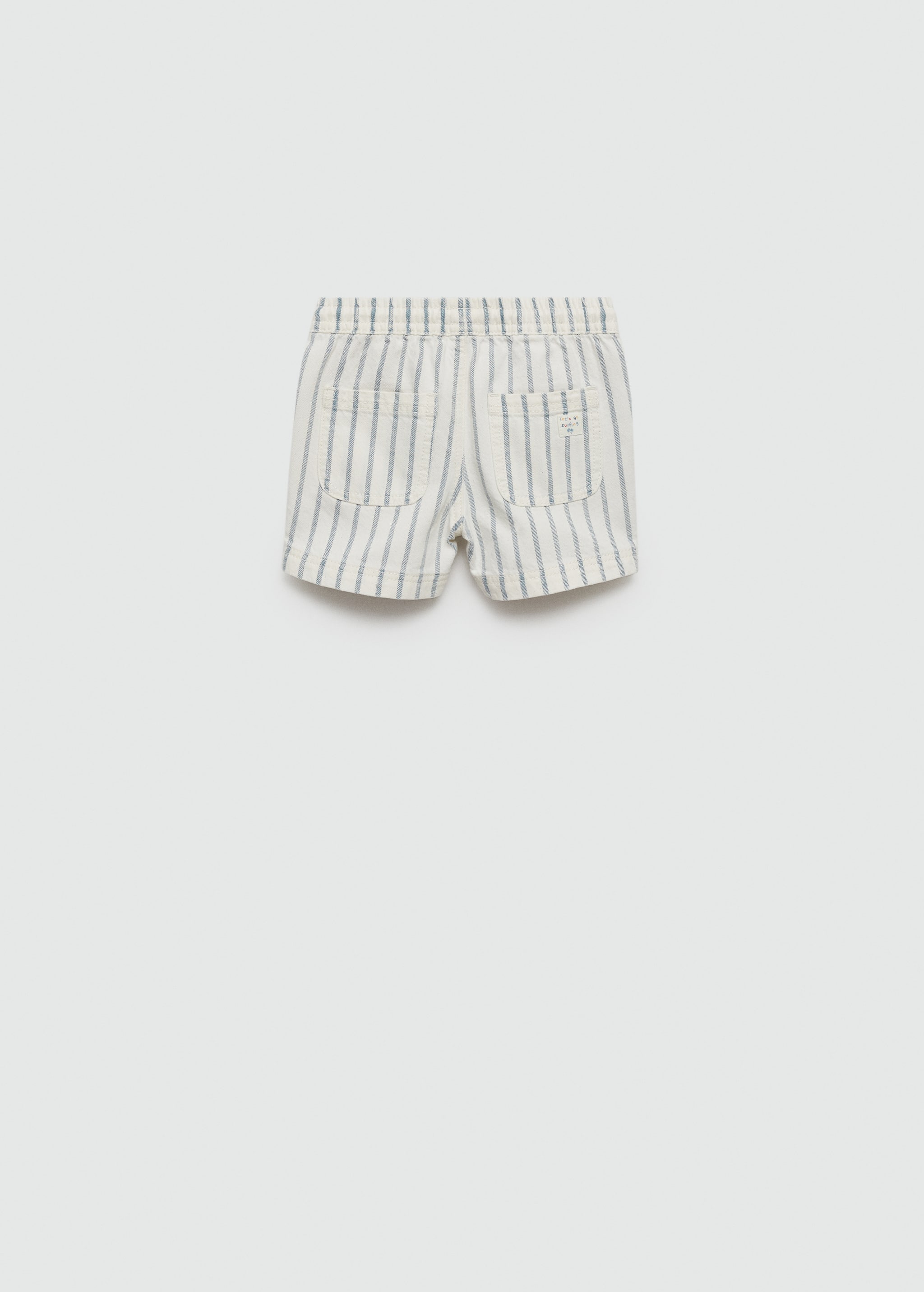 Striped cotton Bermuda shorts - Reverse of the article