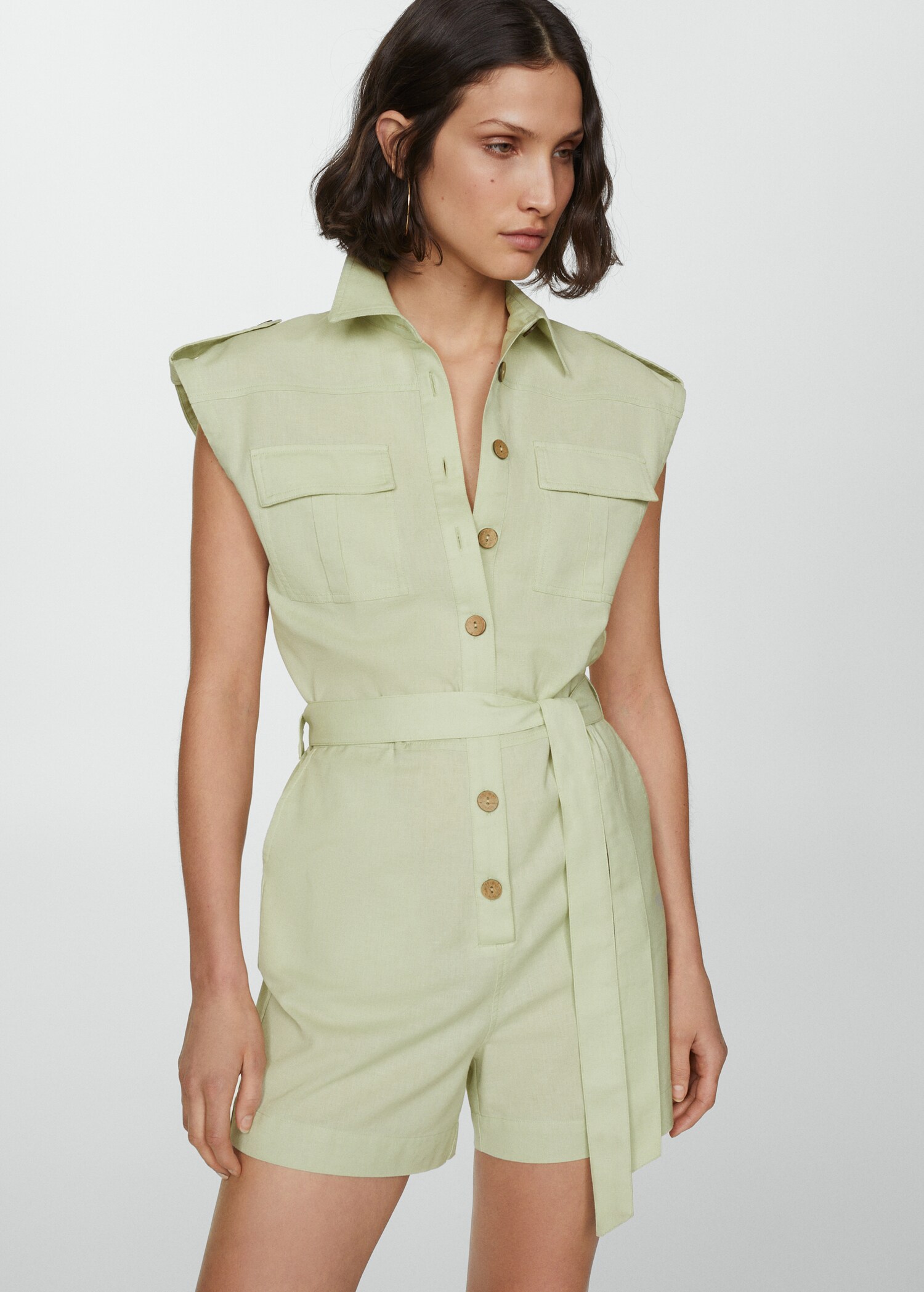 Bow short jumpsuit - Medium plane