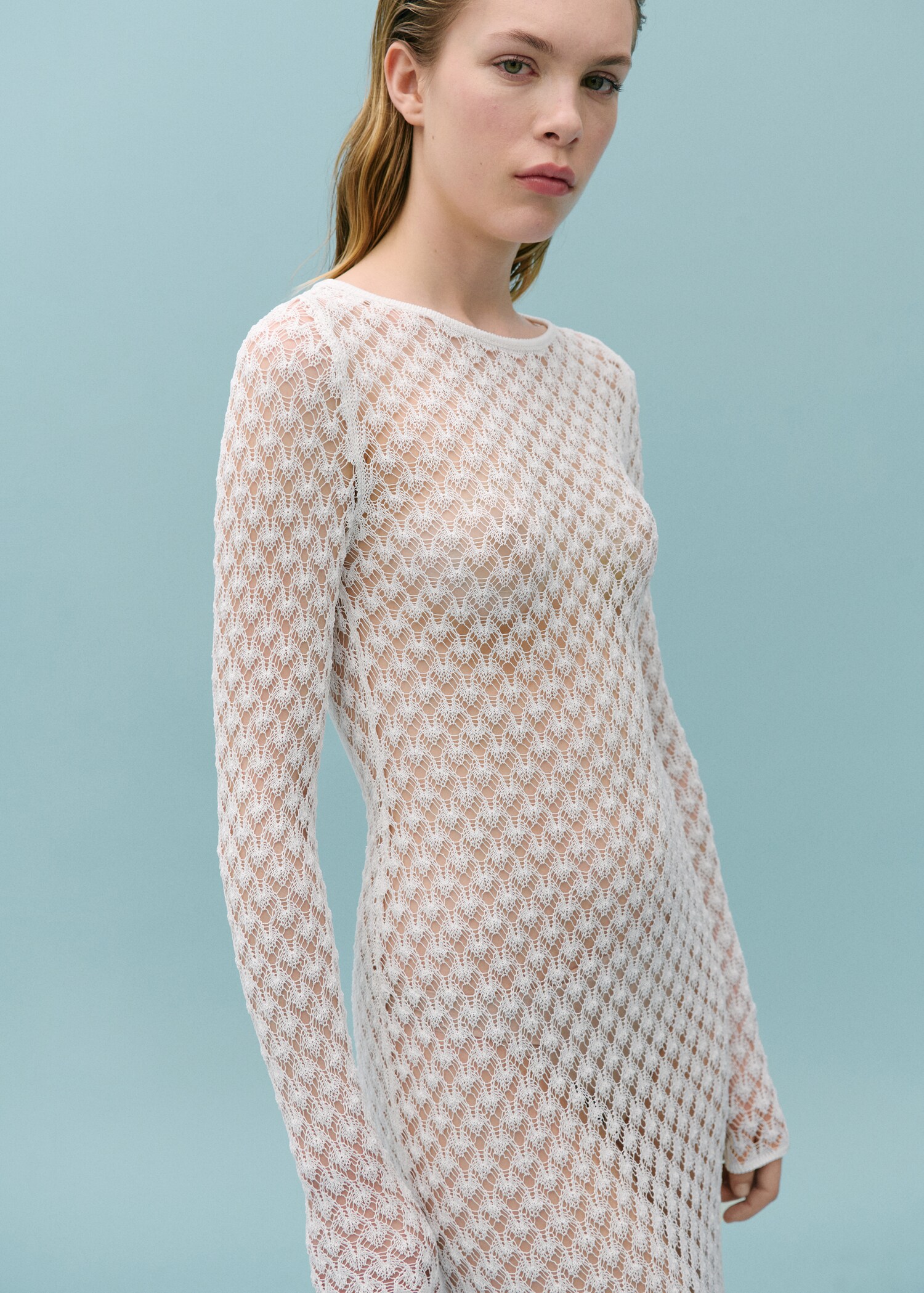 Crochet dress with open back - Details of the article 1