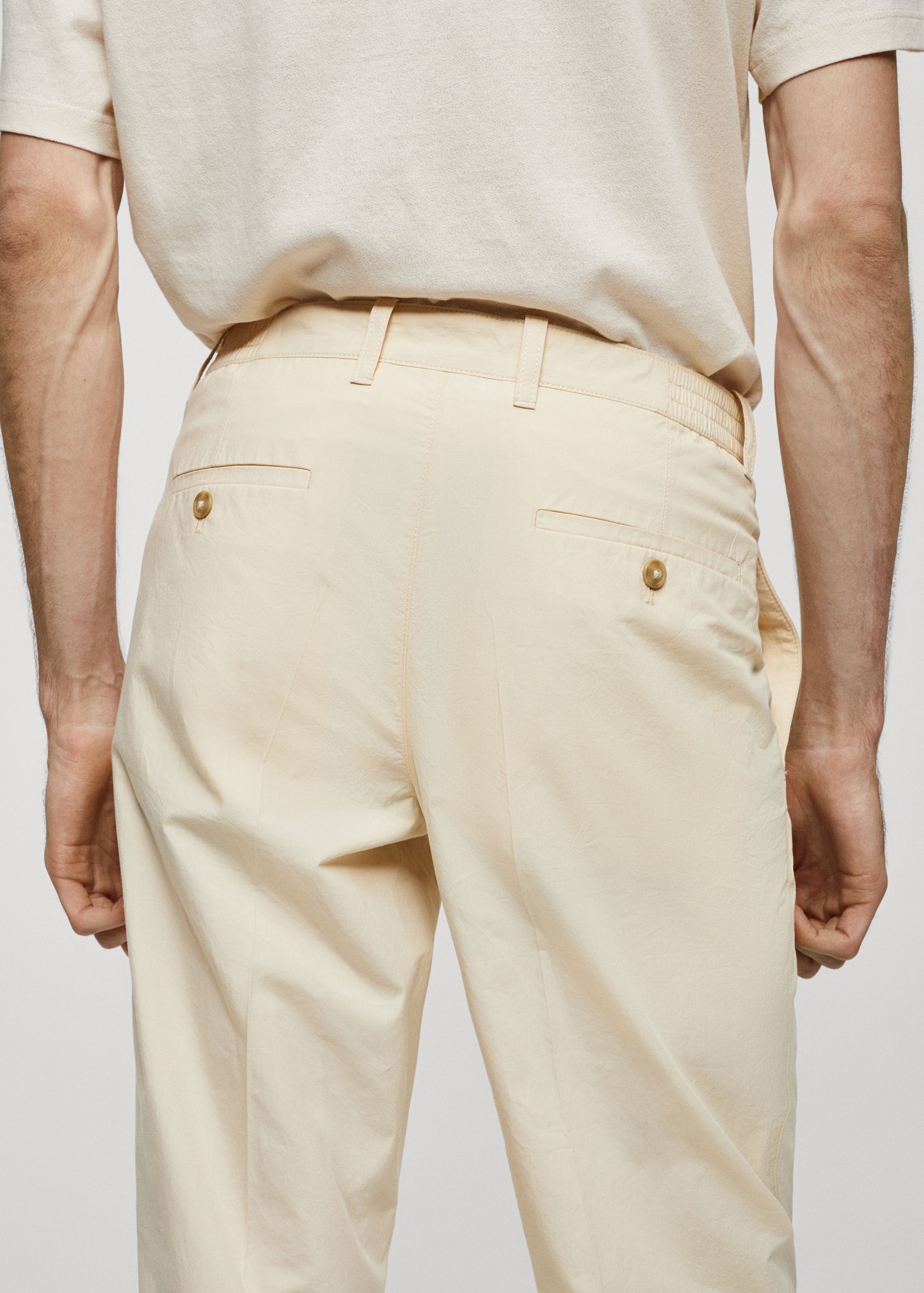 100% slim-fit cotton trousers - Details of the article 4