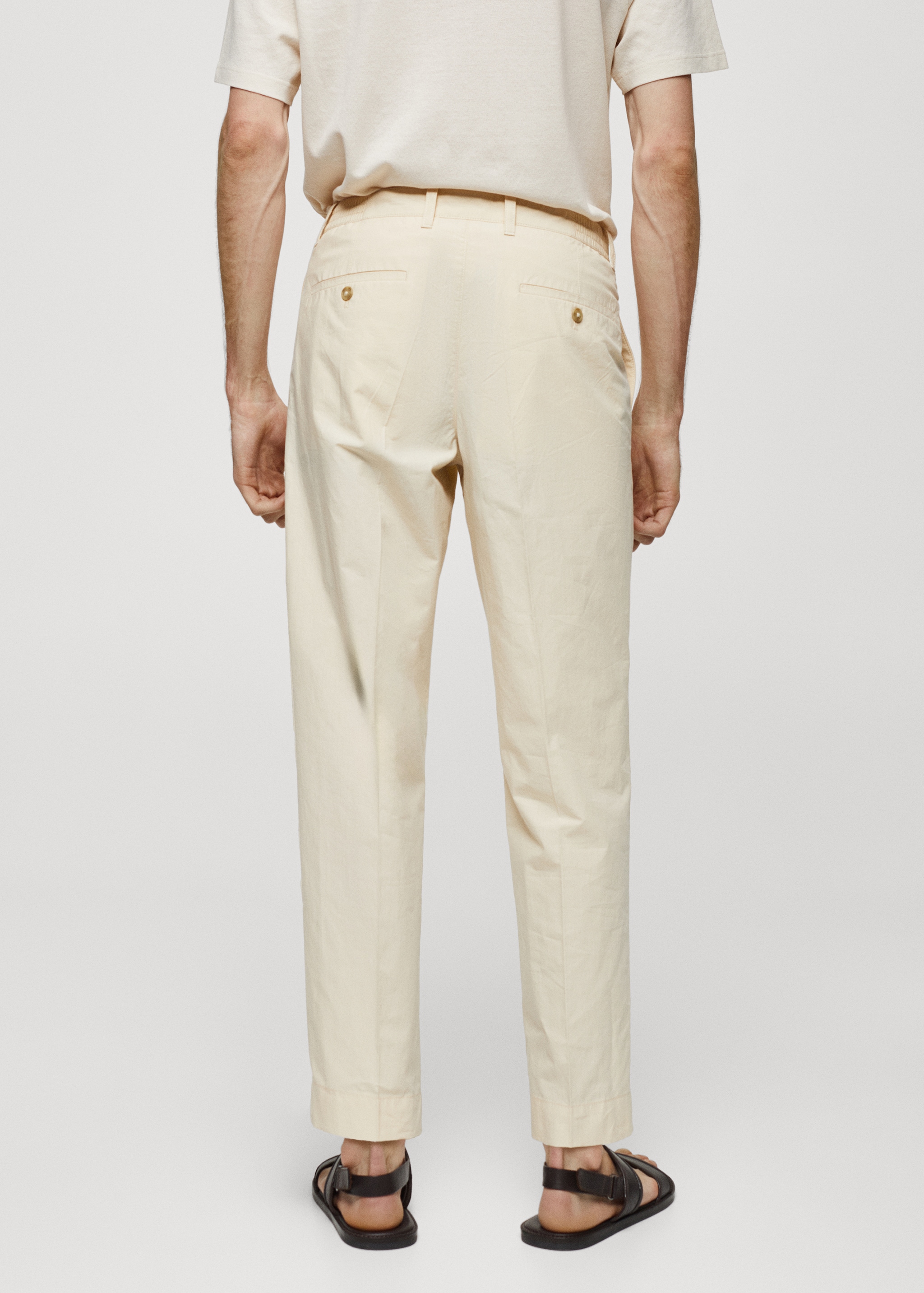100% slim-fit cotton trousers - Reverse of the article