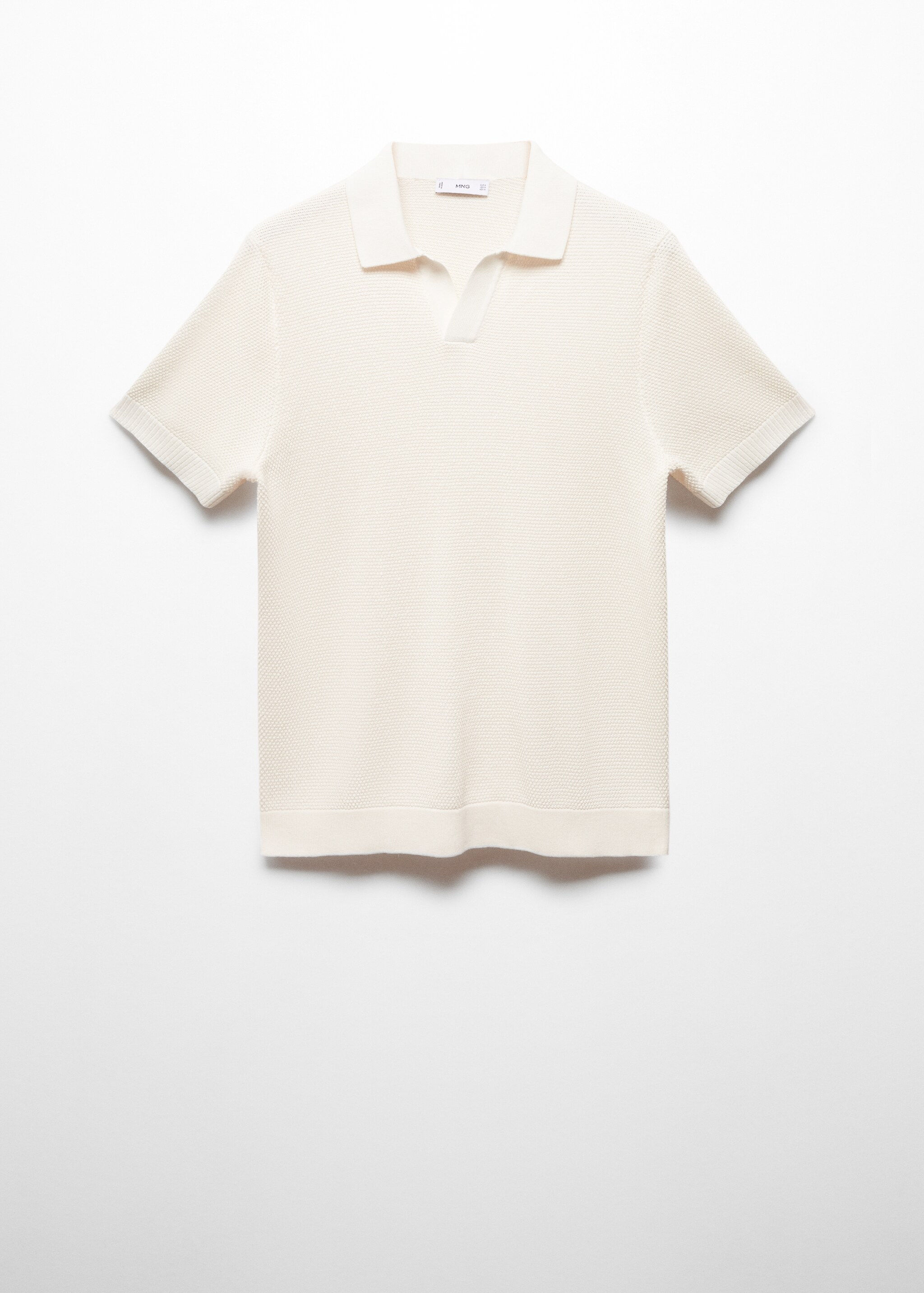 Structured knitted polo shirt - Article without model