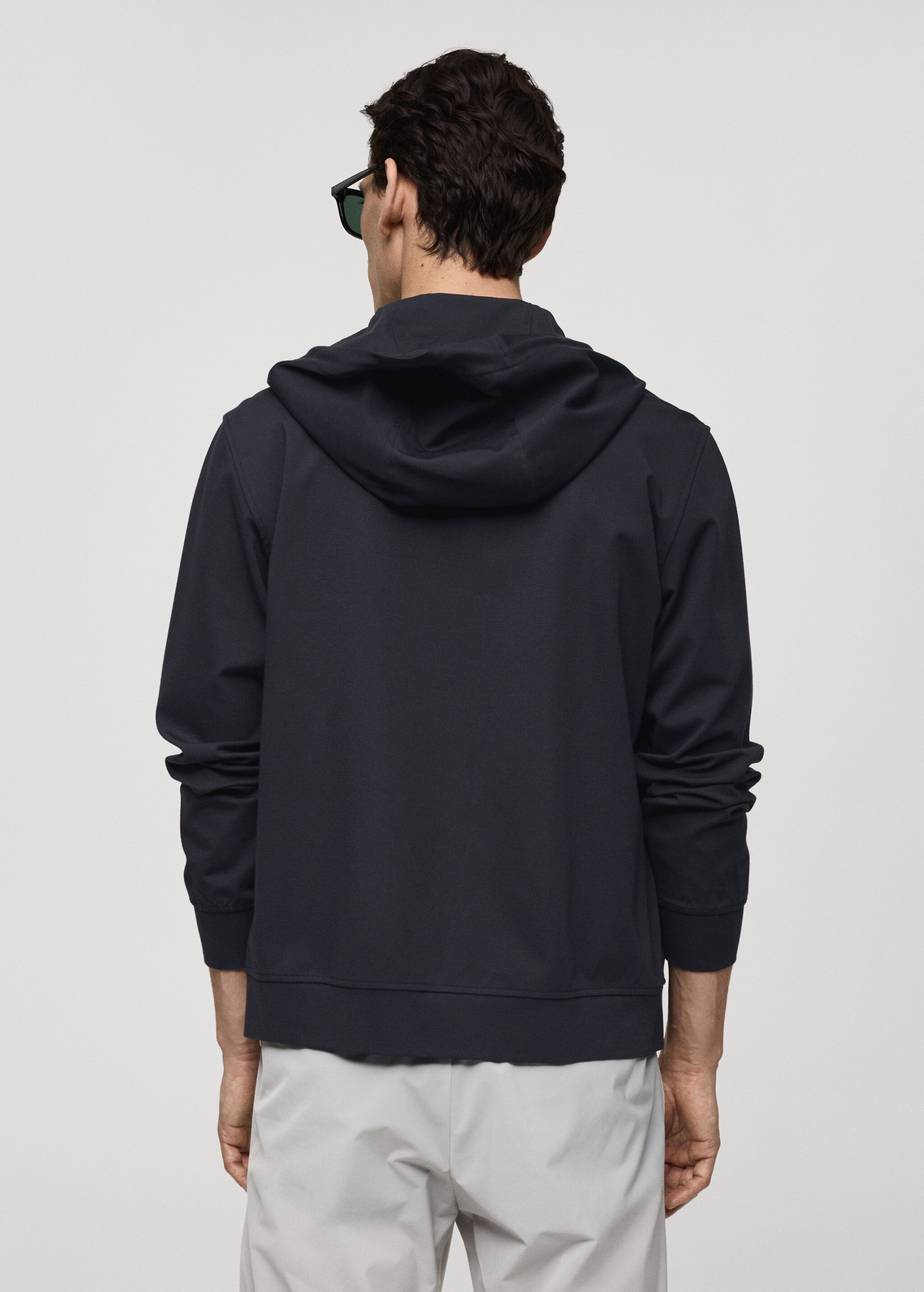 Technical fabric hoodie - Reverse of the article
