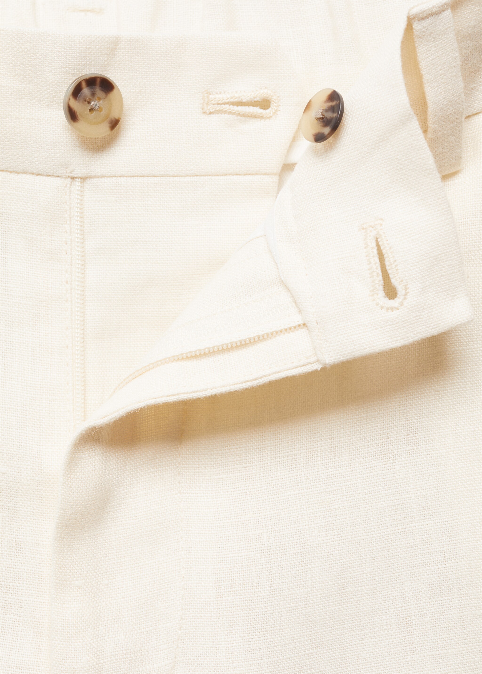 Relaxed-fit 100% linen trousers - Details of the article 8