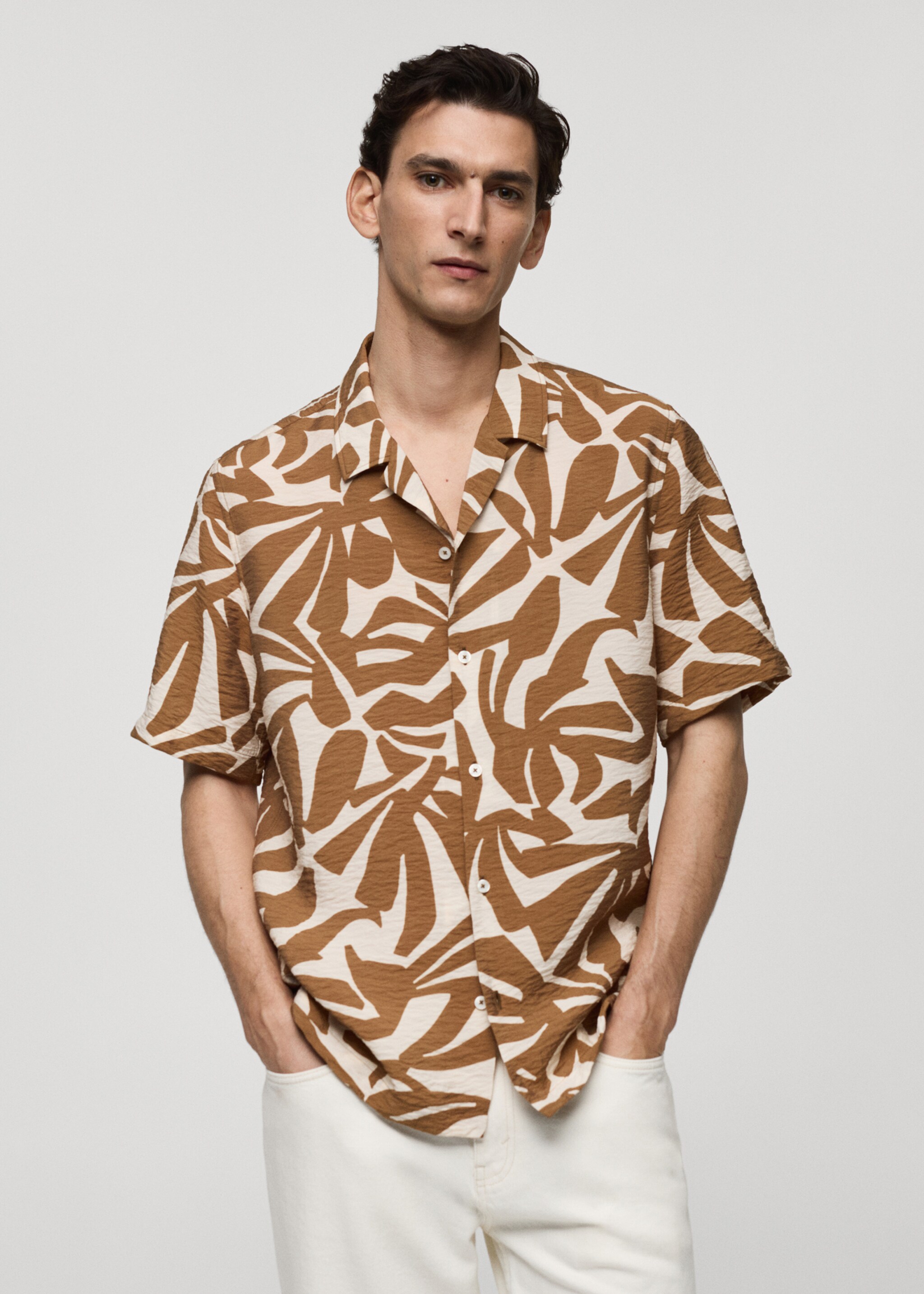 Chemise regular-fit imprimée texturée - Plan moyen