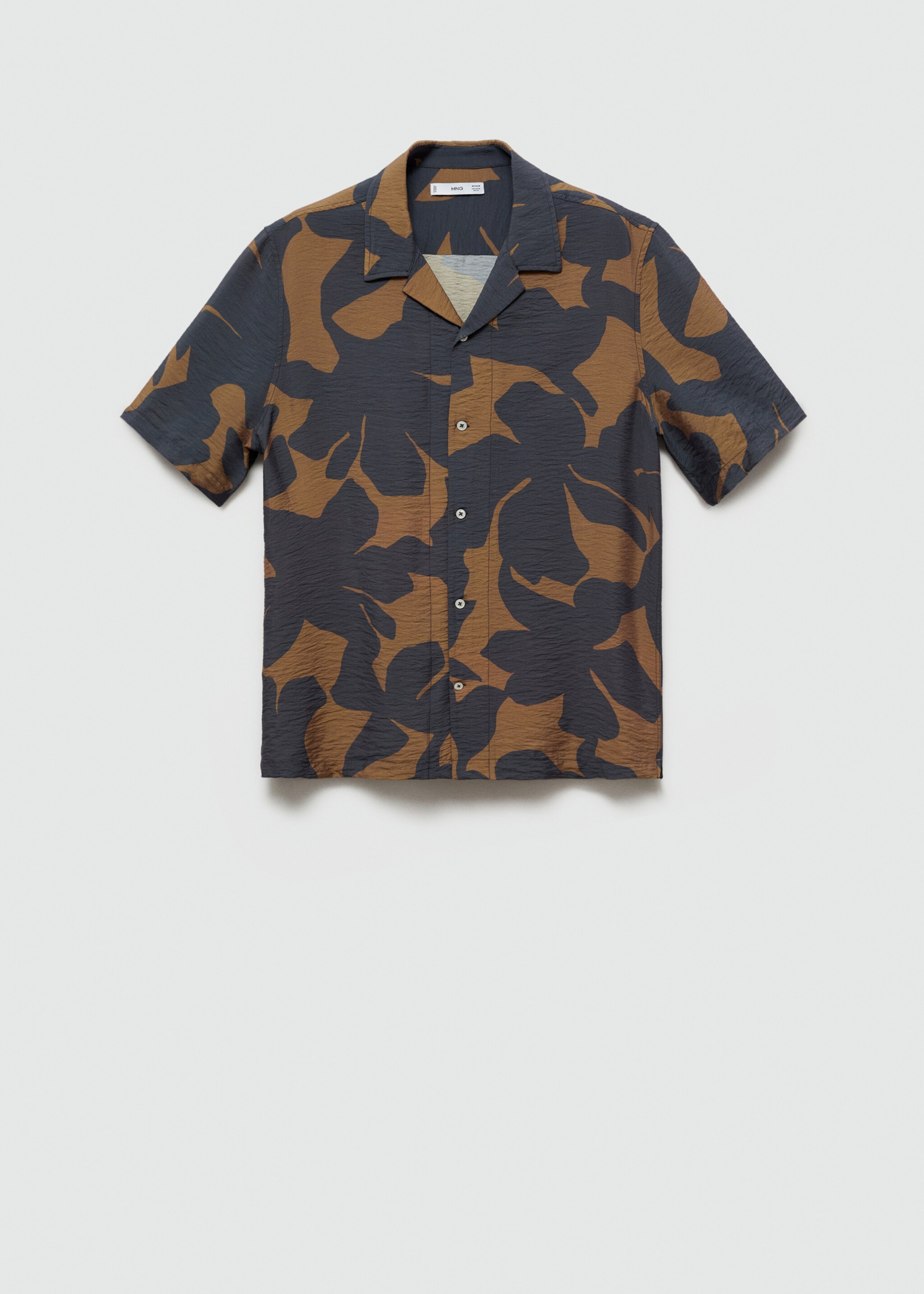 Regular-fit textured printed shirt - Article without model