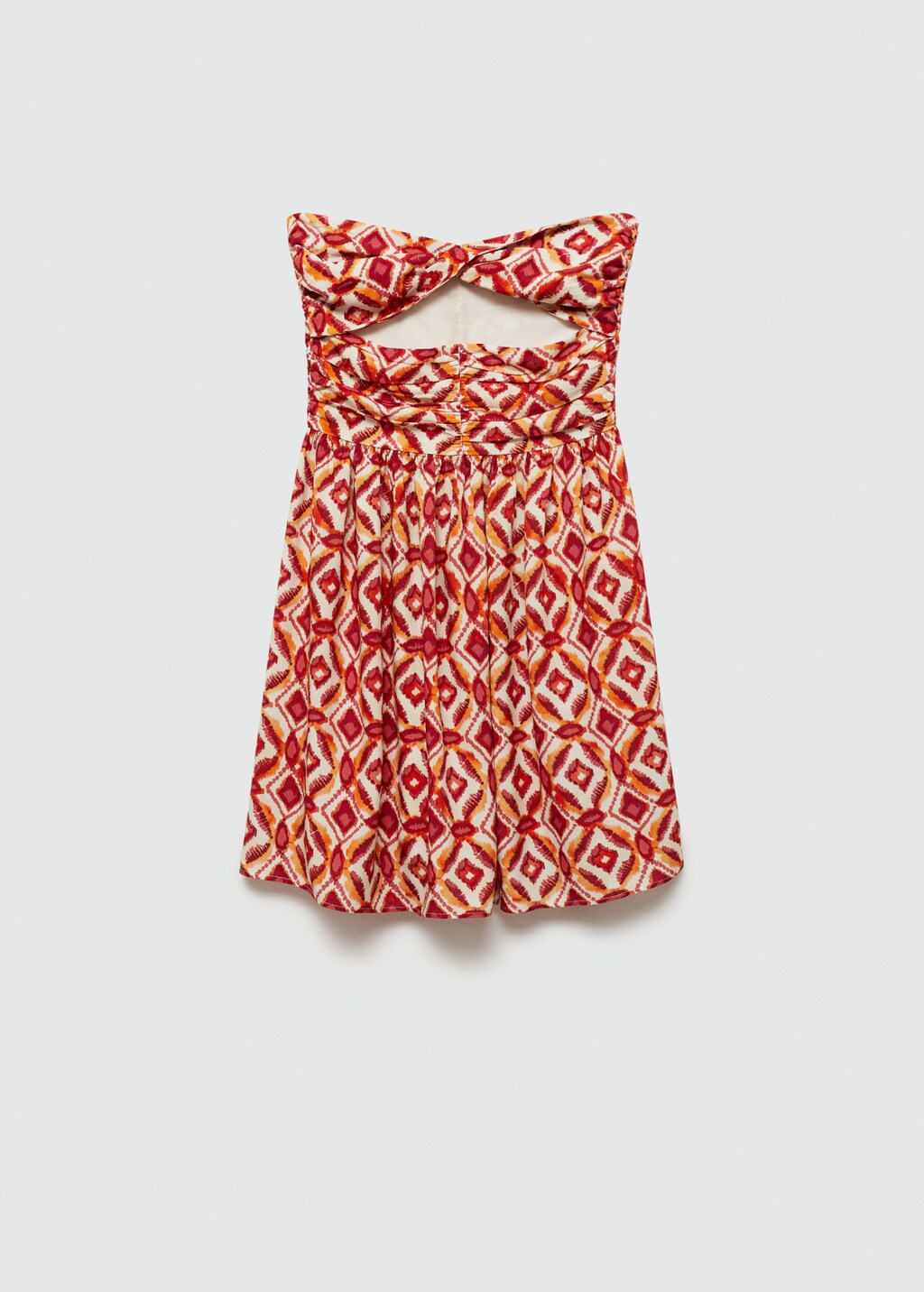 Printed cut out detail dress Teen MANGO Canada