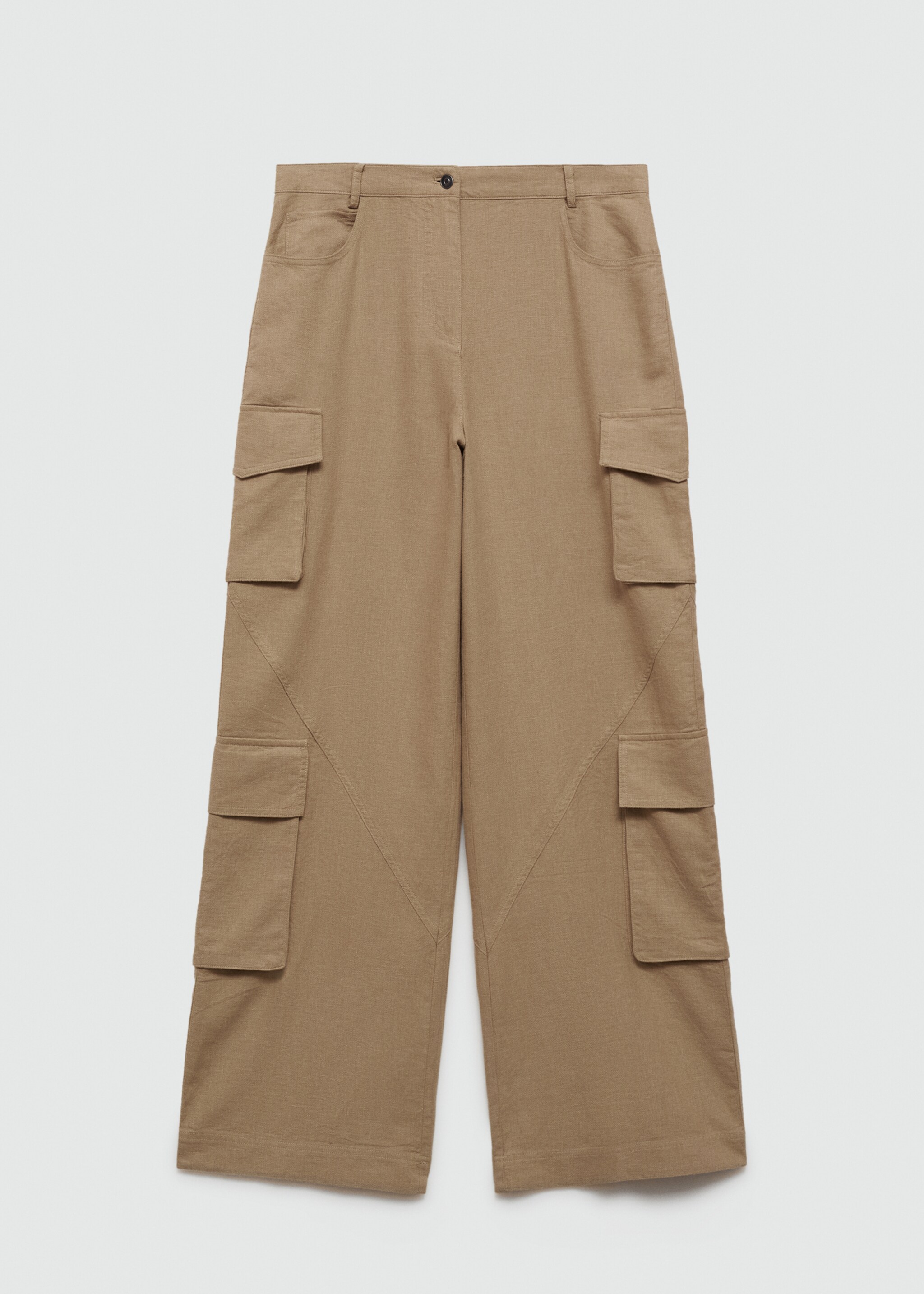 Cotton cargo pants - Article without model, Brown. Ref: 67089404-00.