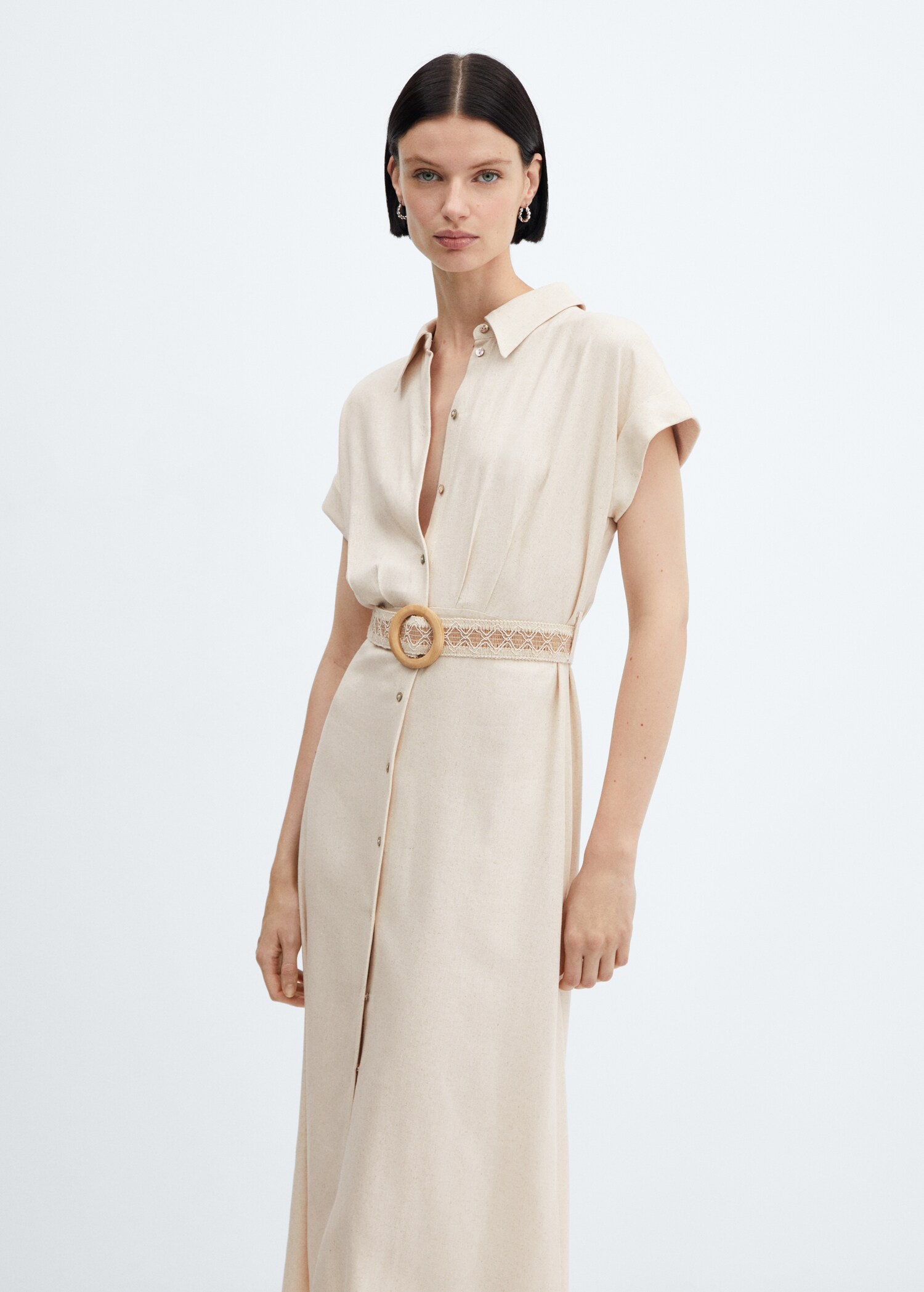 Belt shirt dress - Medium plane