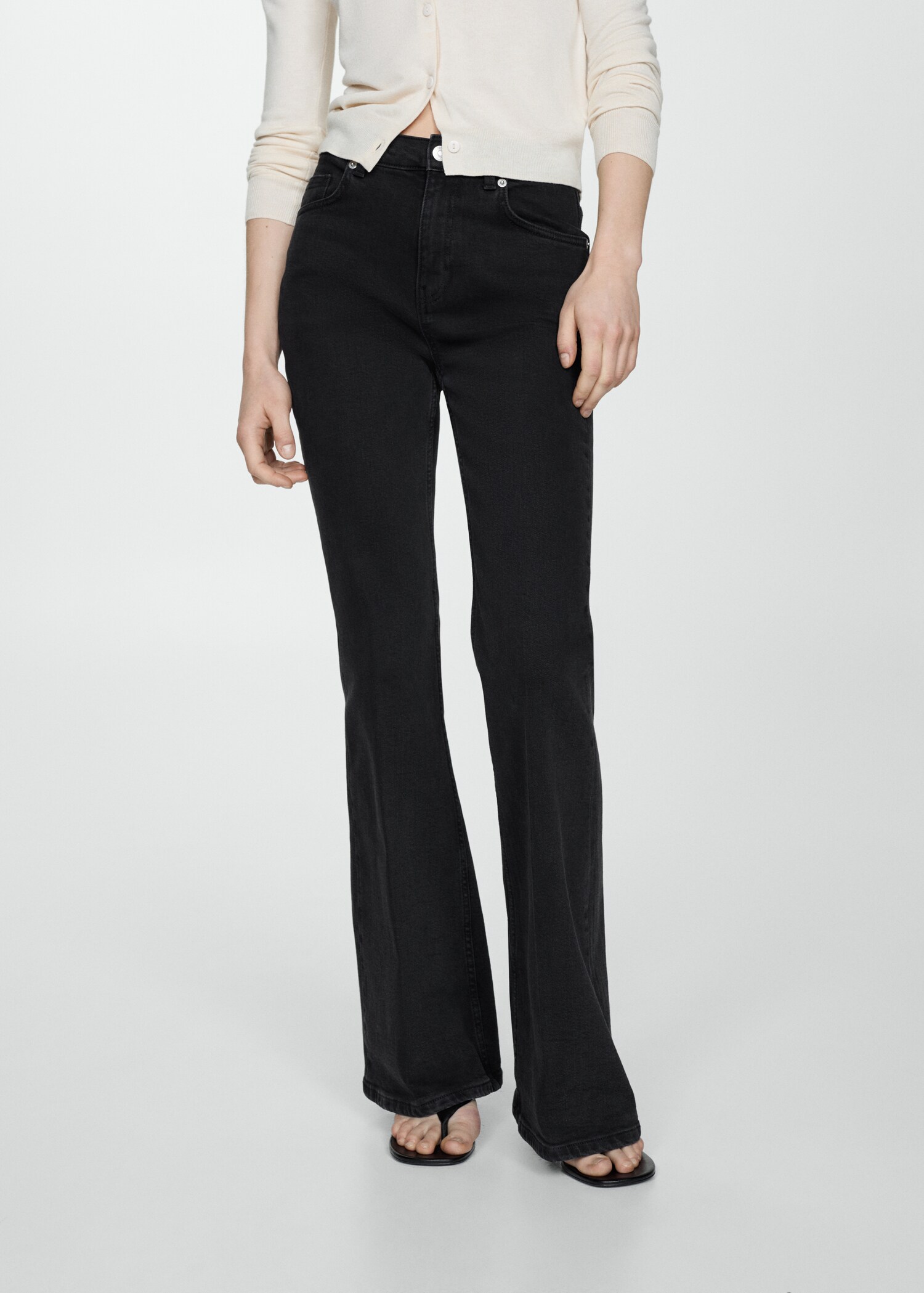 Jeans flare vita alta - Piano medio