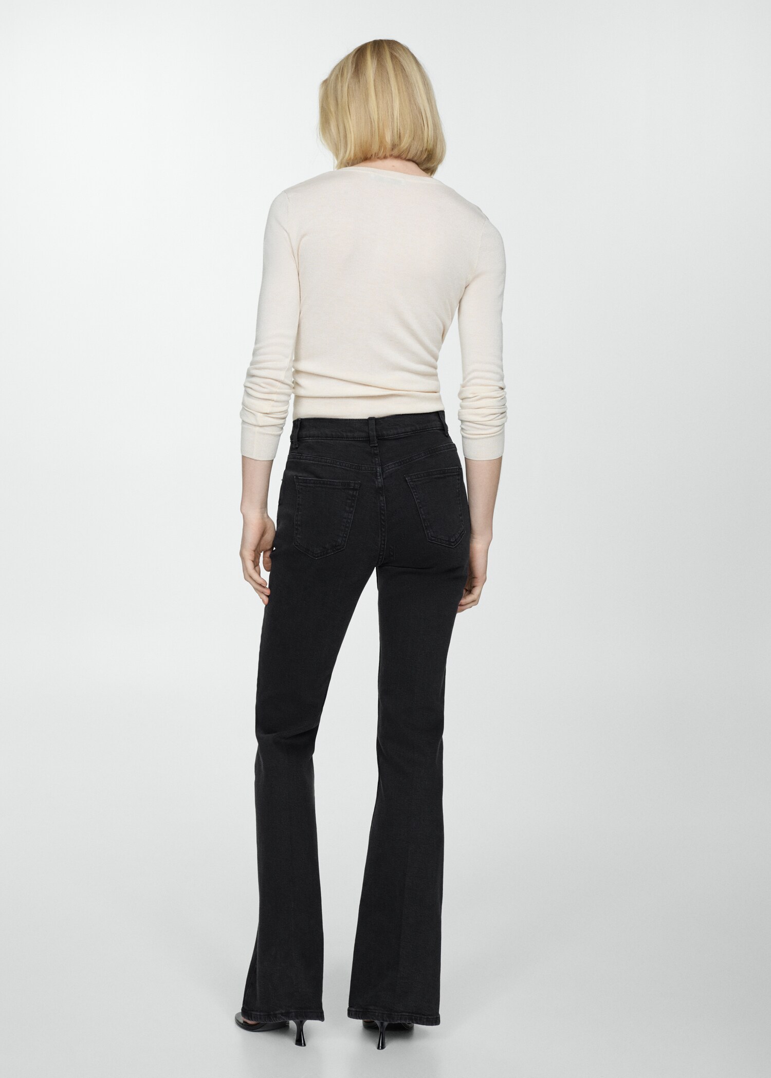 Jeans flare vita alta - Retro dell'articolo