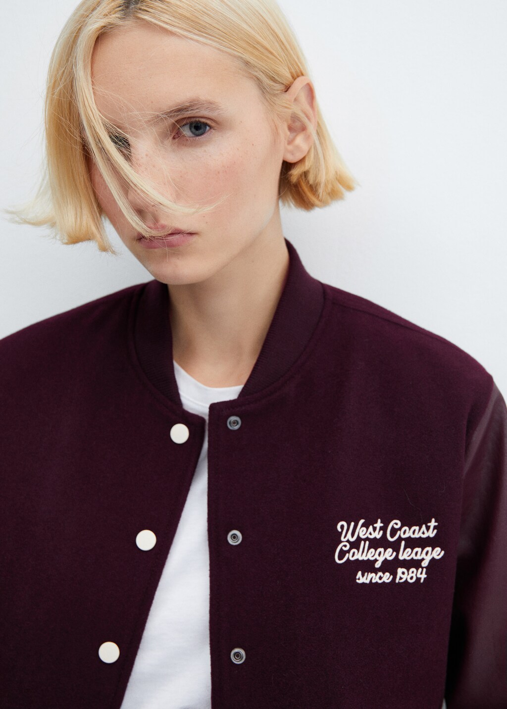 Wool bomber jacket - Women | MANGO Japan