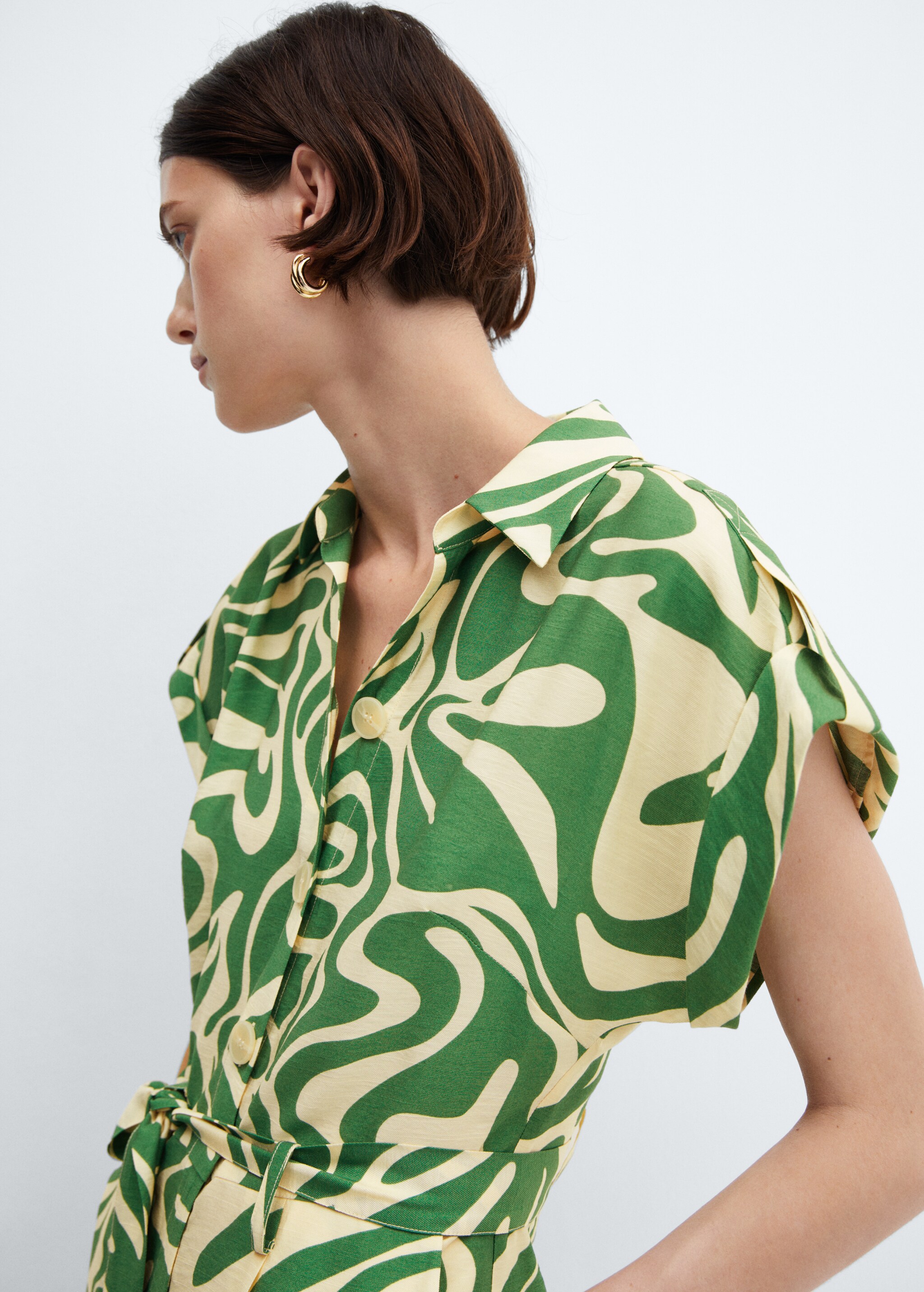 Printed shirt jumpsuit - Details of the article 6