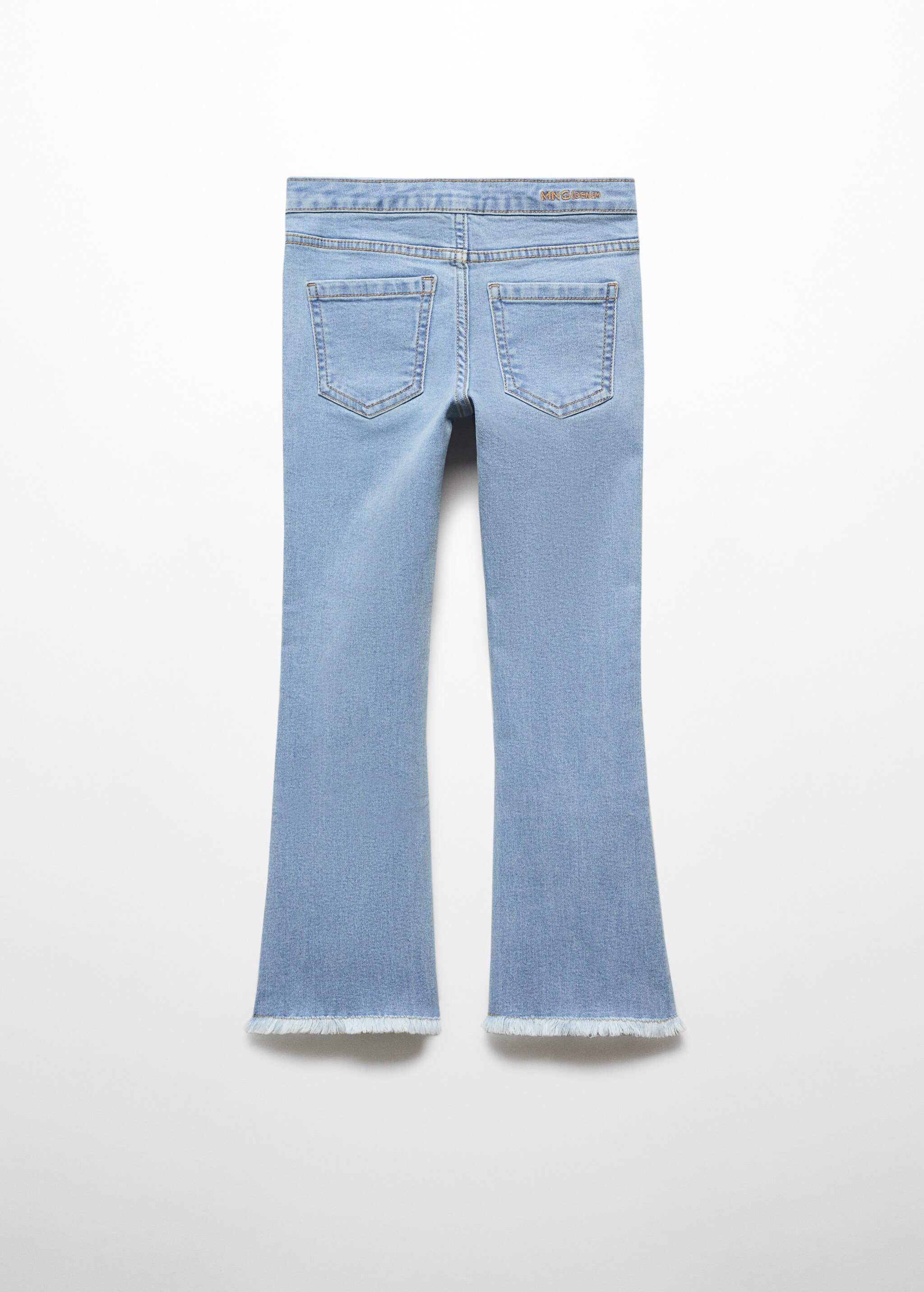 Flared Jeans mit ausgefransten Abschlüssen - Rückseite des Artikels