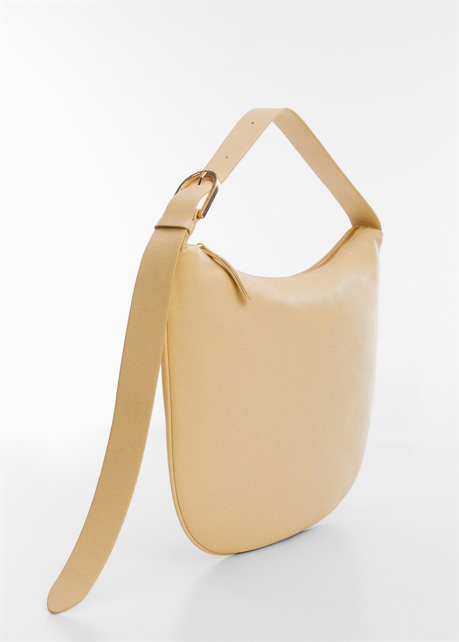 Leather shoulder bag - Medium plane