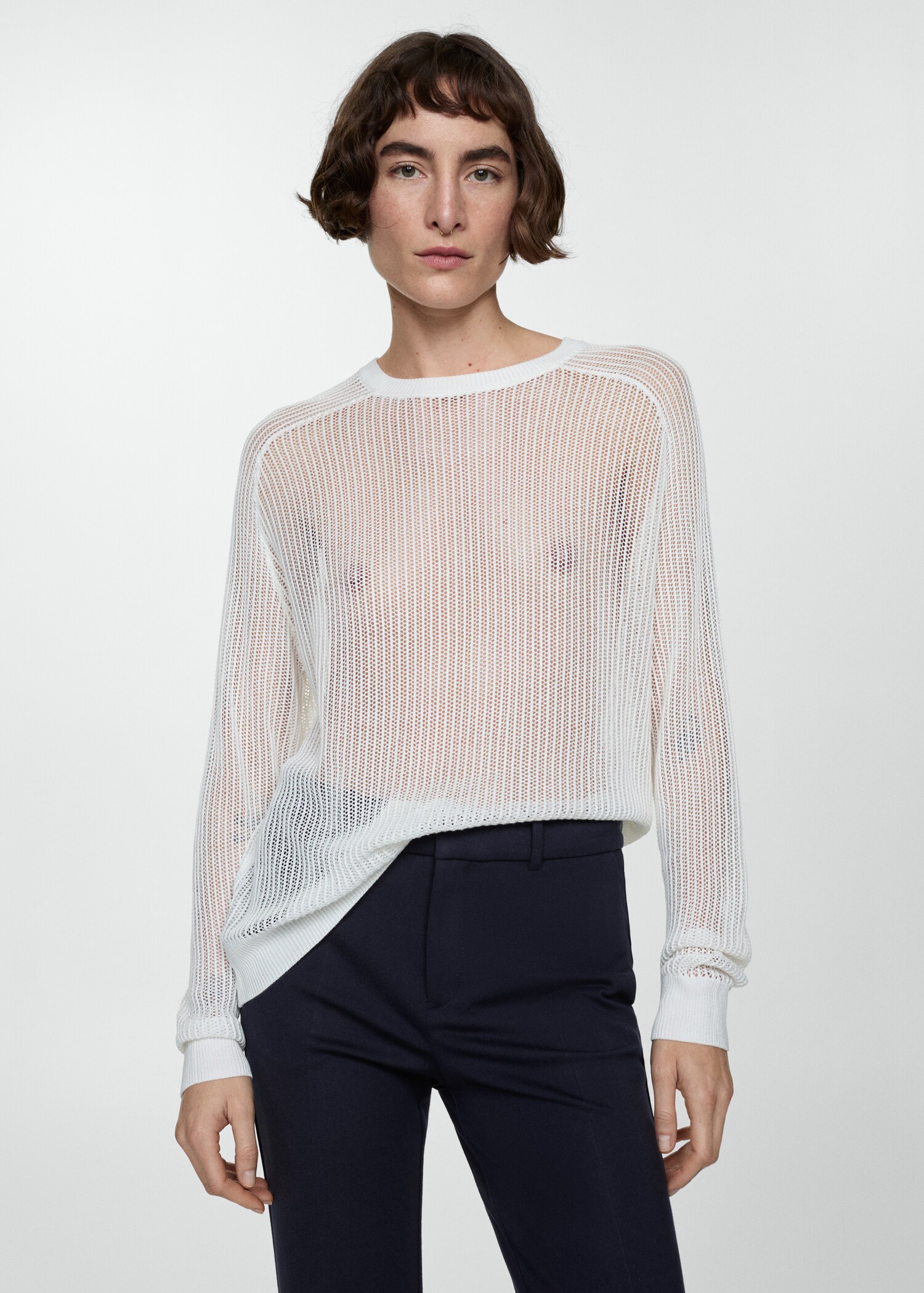 Rome-knit straight pants - Details of the article 1