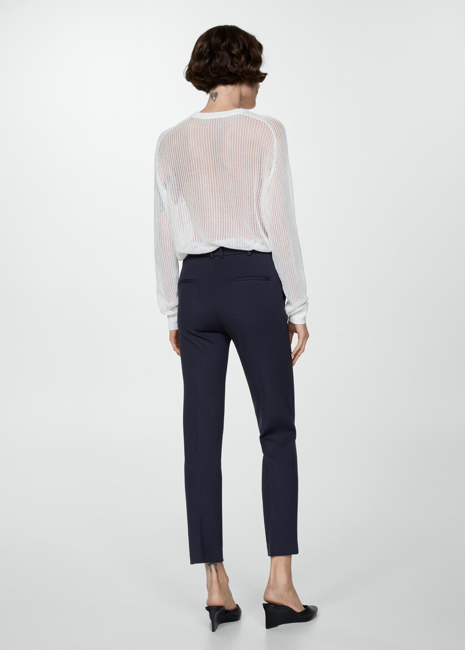 Rome-knit straight pants - Reverse of the article