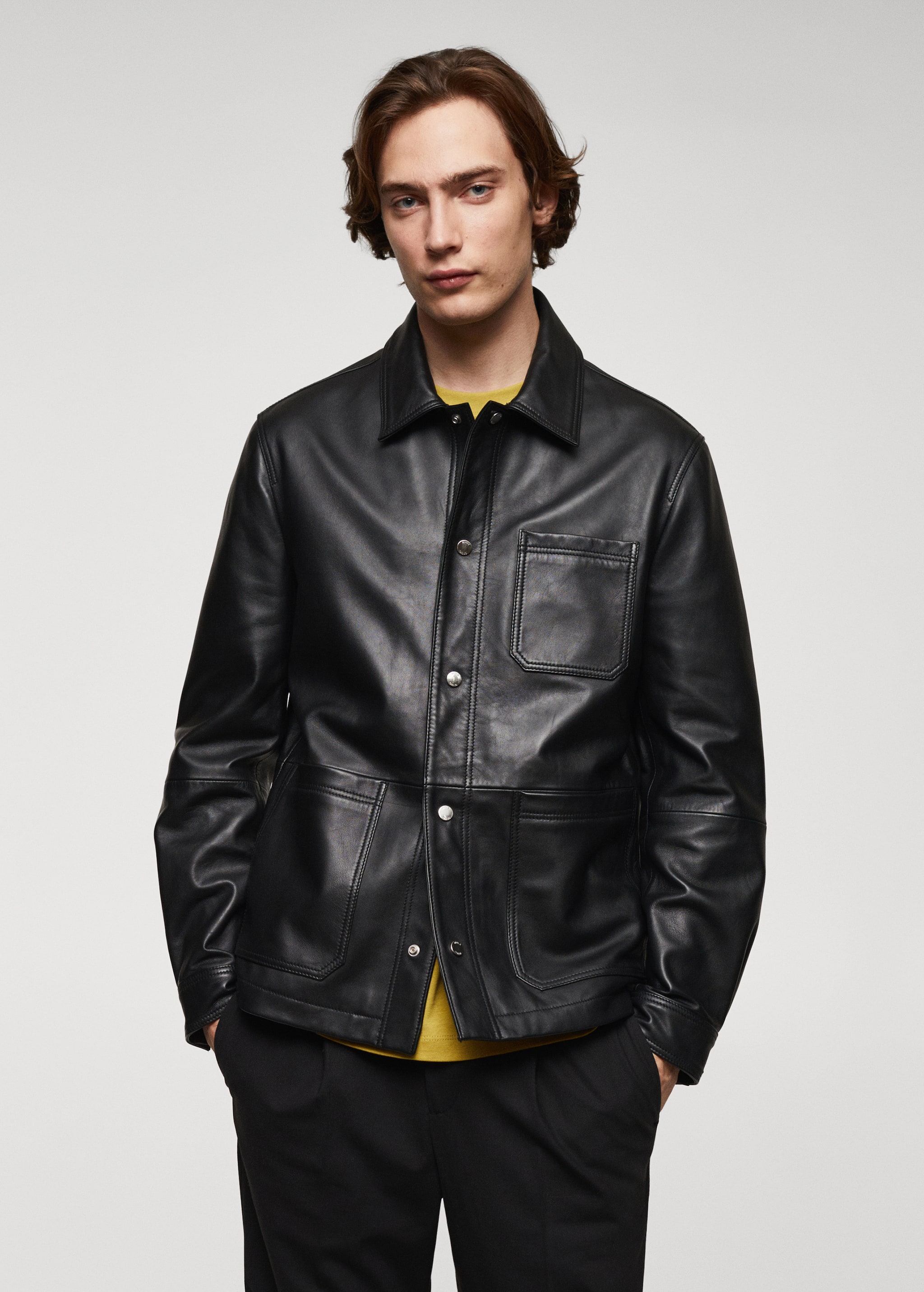 100% nappa leather jacket - Medium plane