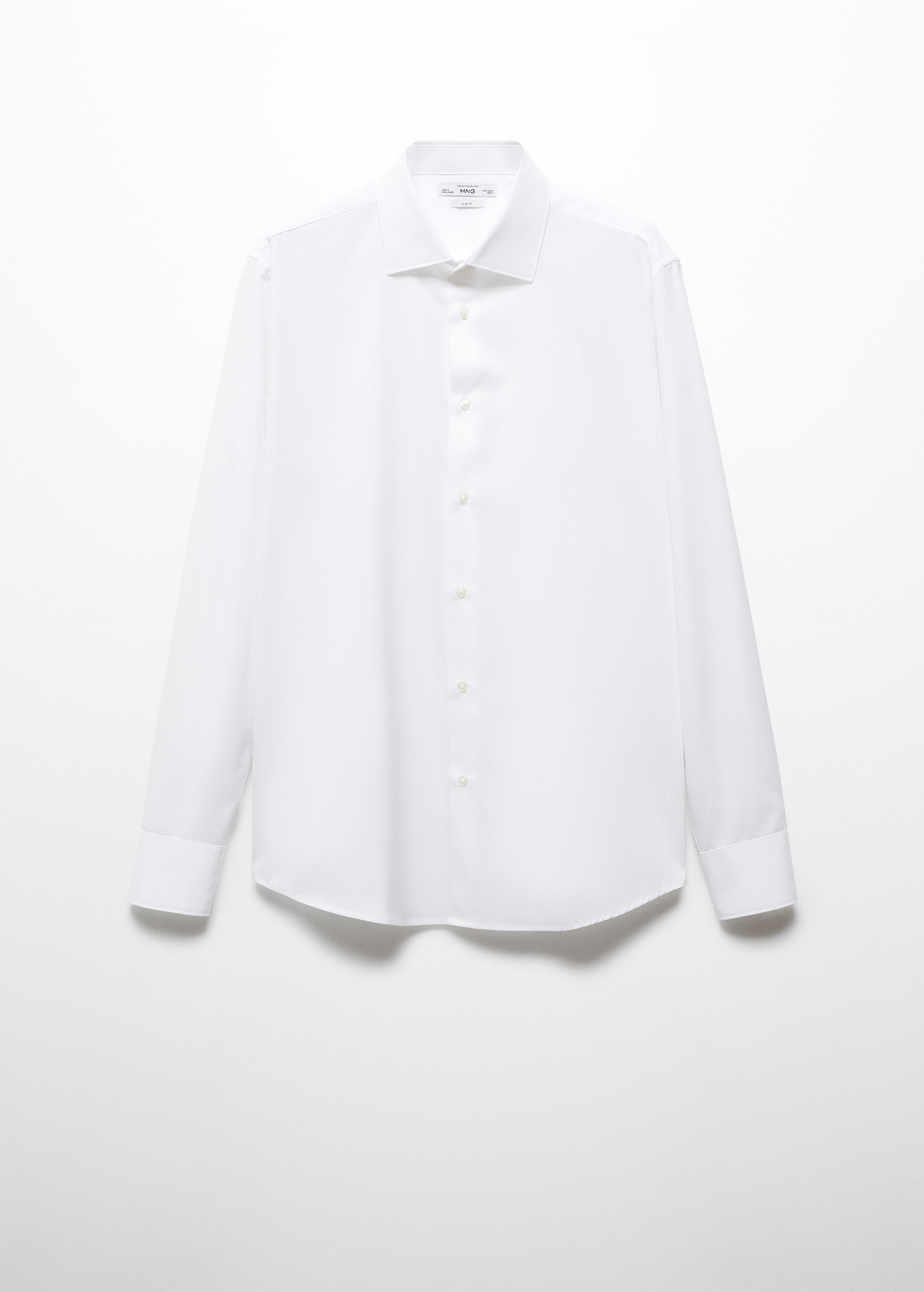 Camisa de fato de algodão e popelina slim fit  - Artigo sem modelo