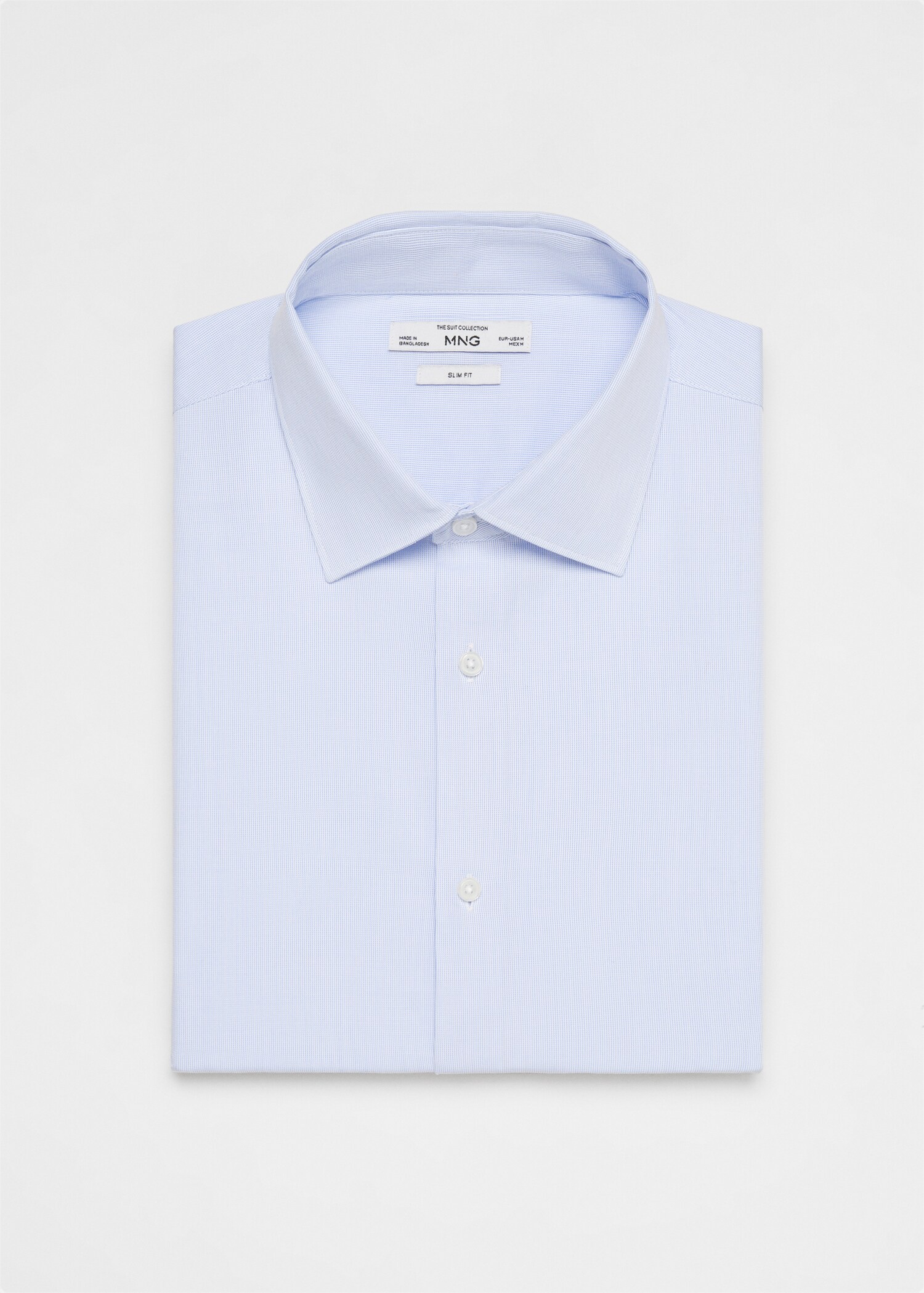 Slim-fit cotton poplin suit shirt - Details of the article 0