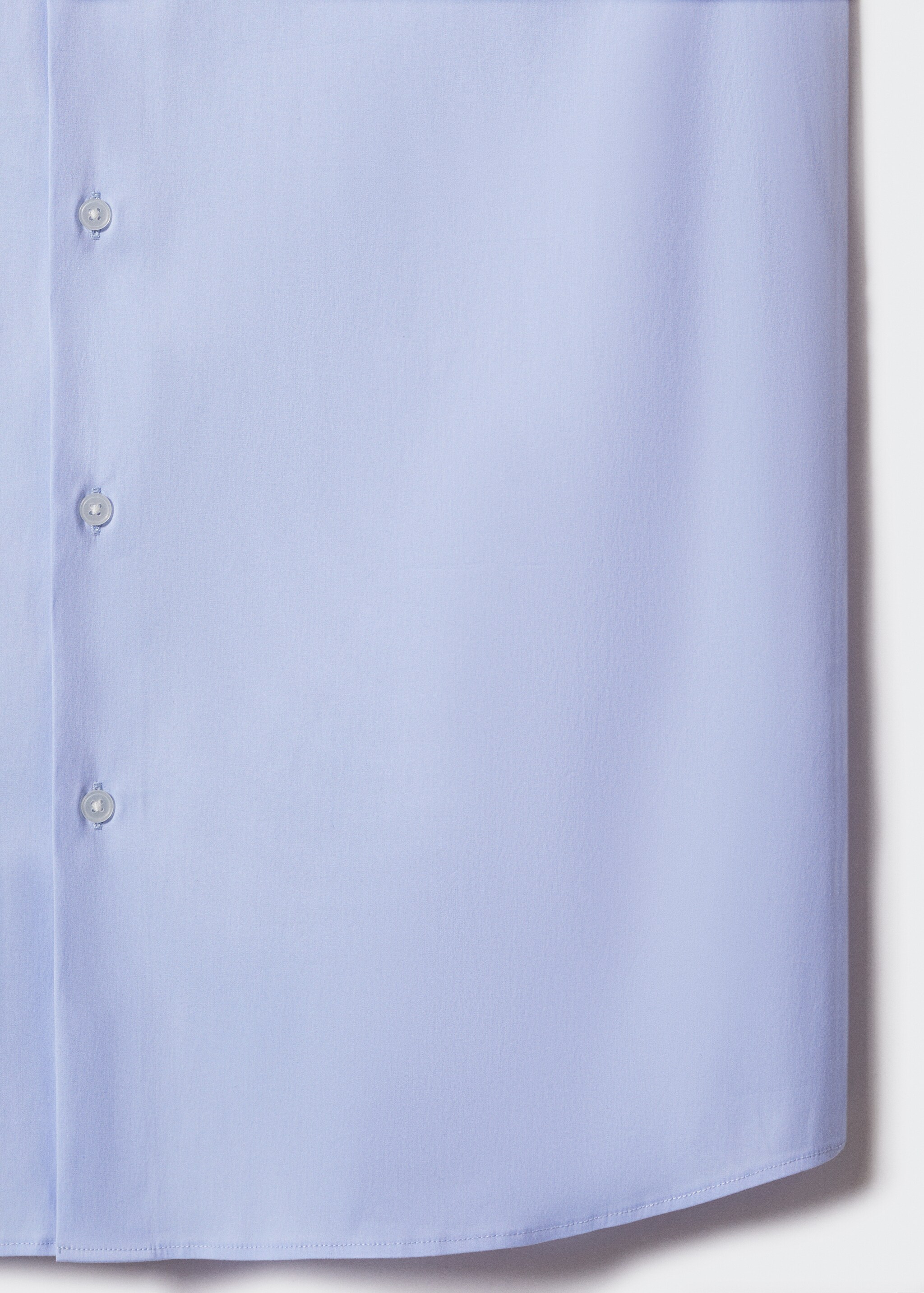 Slim-fit cotton poplin suit shirt - Detailed view of the waist