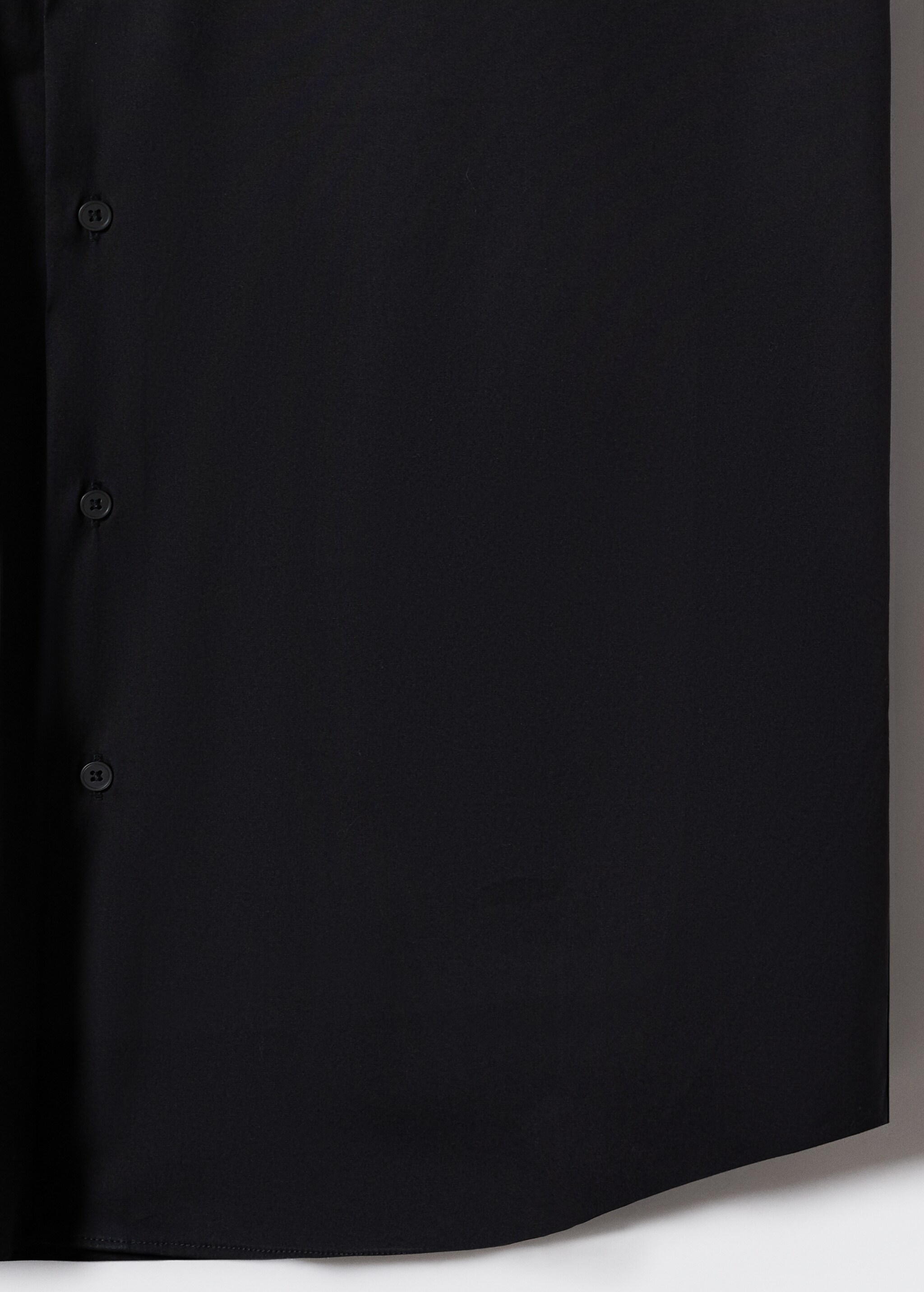Slim-fit cotton poplin suit shirt - Detailed view of the waist