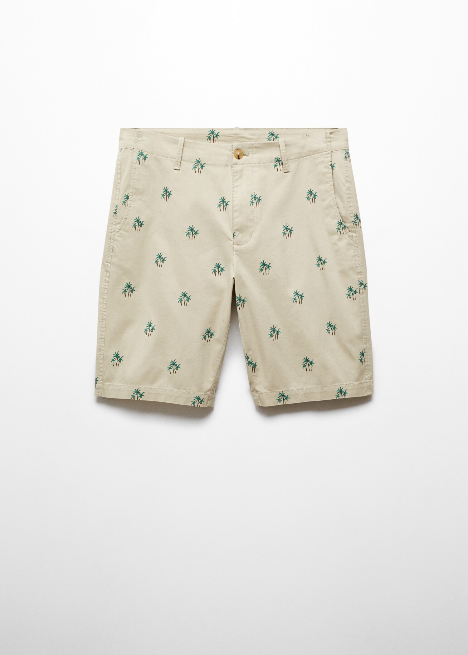 Printed cotton bermuda shorts - สินค้าที่ไม่มีแบบ